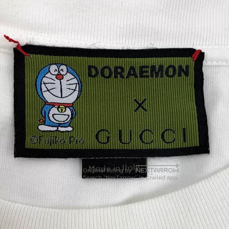 Gucci Gucci White logo letter Doraemon printed cotton round-neck Size S / US 4 / IT 40 - 6 Thumbnail