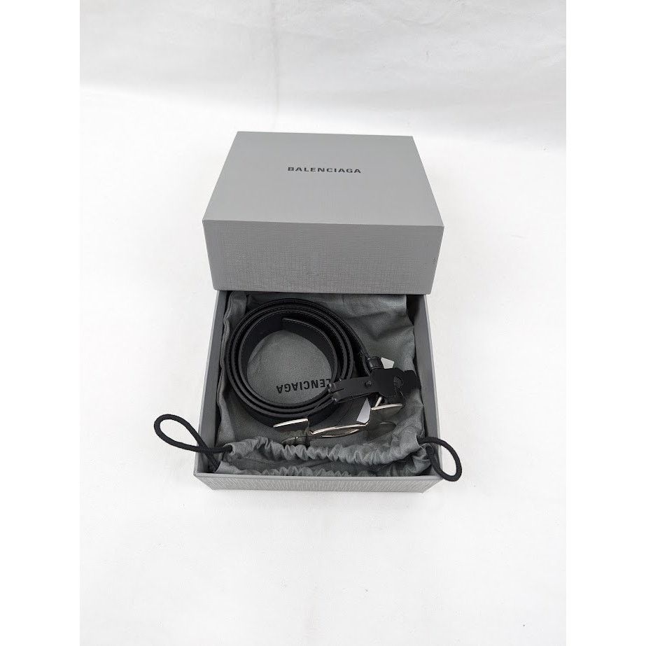 Balenciaga × Under Armour o1rshd1 Q:3 / Size: 85 CM / Calf Plutone Belt in Black Size 34 - 15 Thumbnail
