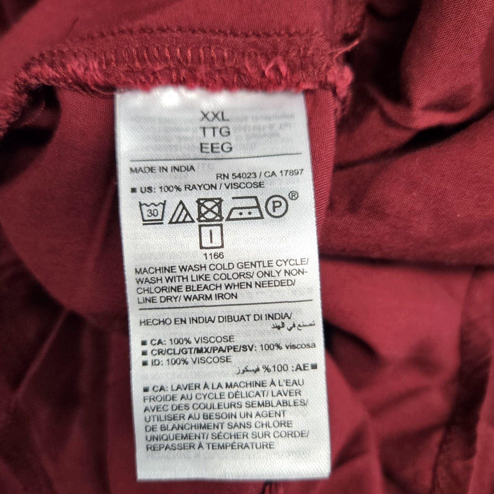 Old Navy Old Navy Dress Womens 2XL Red Short Sleeve Scoop Neck Rayon Ruffle A-Line Knee Length Womens Size 40" / US 18 - 5 Thumbnail