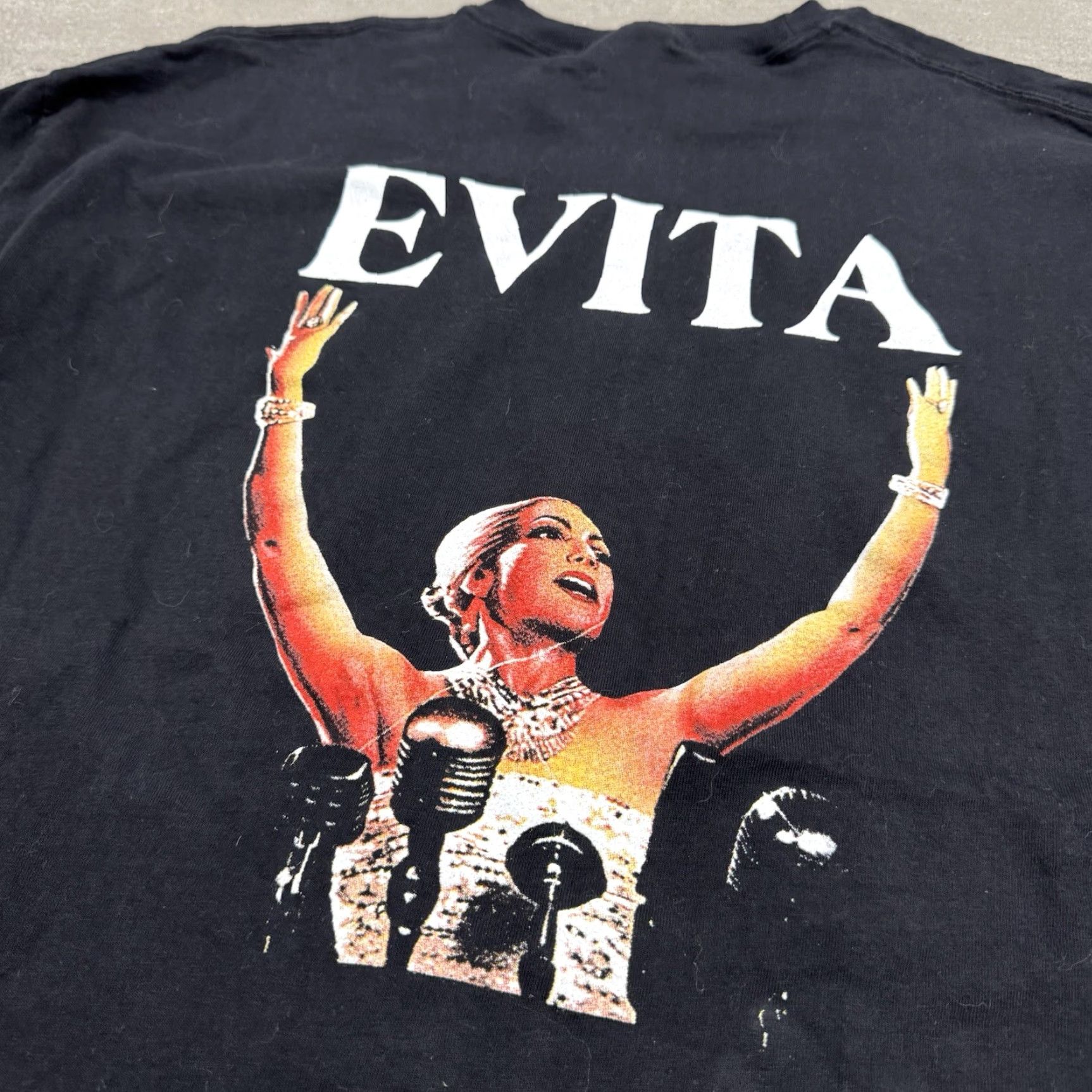 VINTAGE Madonna EVITA Film T-Shirt Men 2XL Black 2000s RARE