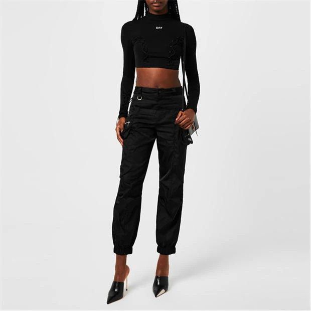 Off-White o1g2r1mq1224 Crop Top in Black Size XXS / US 00 / IT 34 - 4 Thumbnail