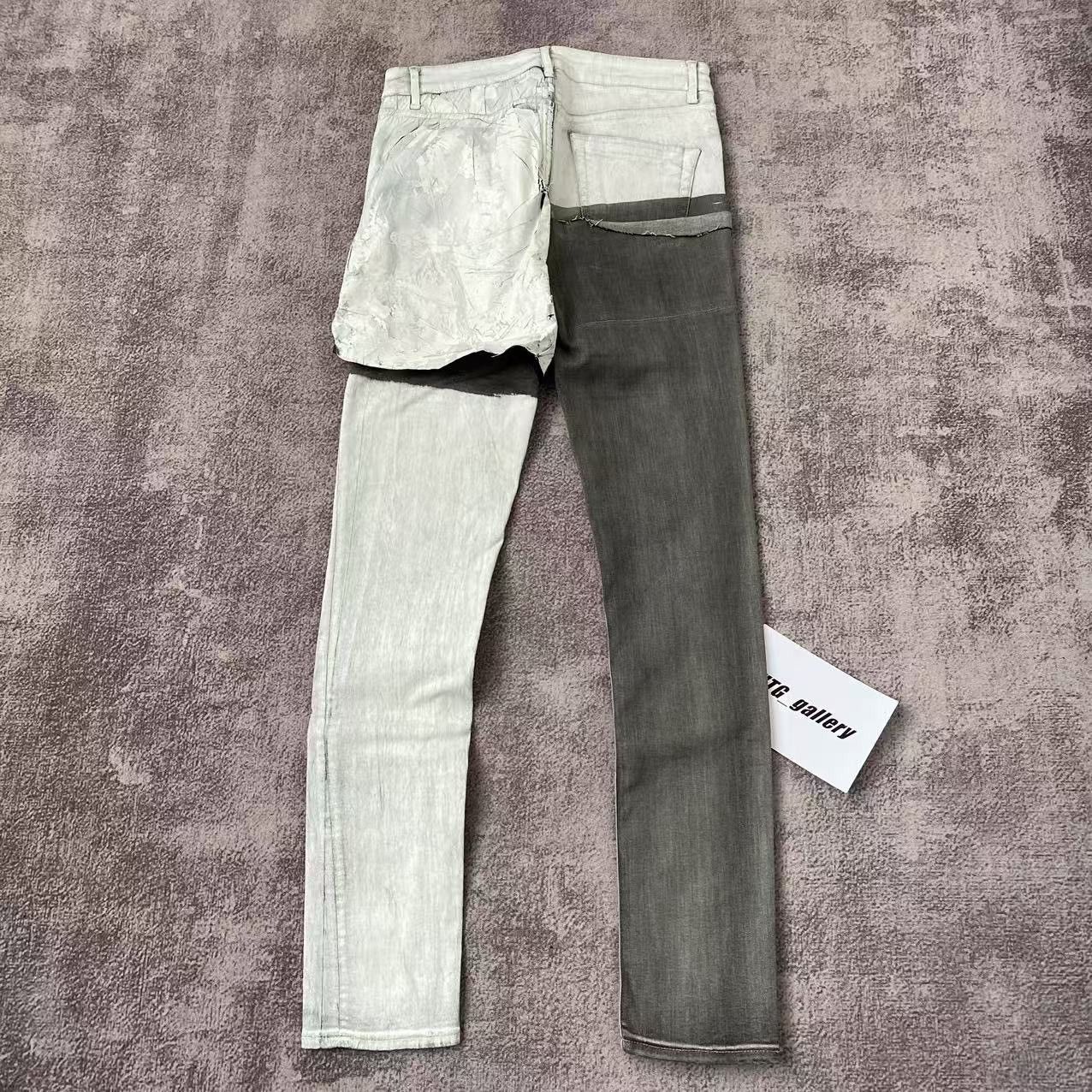 Rick Owens Rick Owens White Waxed Tyrone Cut Denim Jeans "SAMPLE" 20SS Size US 31 - 2 Thumbnail