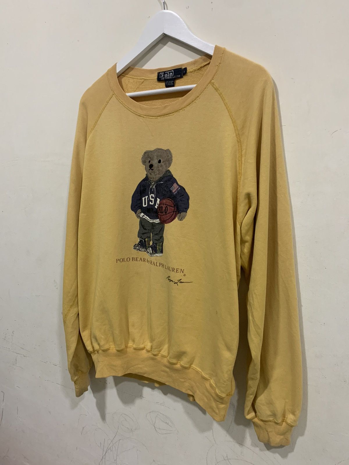 Polo Ralph Lauren × RRL Ralph Lauren × Ralph Lauren Vintage Polo Bear By Polo Ralph Lauren Sweatshirt Distress Size US L / EU 52-54 / 3 - 3 Thumbnail