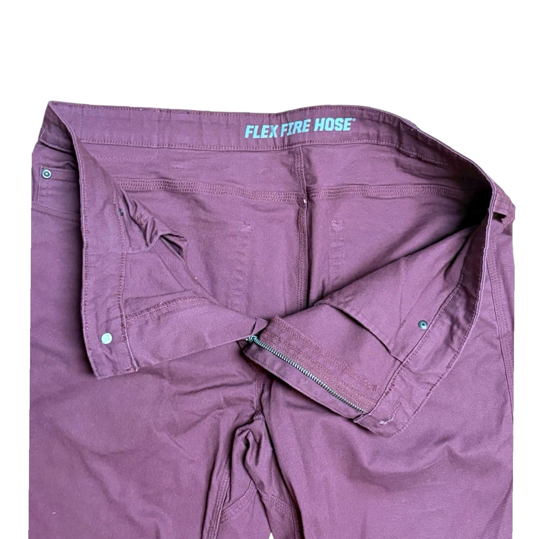 Duluth Trading Company Duluth Trading Company Flex Fire Hose Pant Slim Fit 38 X 30 Burgundy Red Straight Leg Workwear Casual 5-Pocket Mens Pants Size US 38 / EU 54 - 2 Thumbnail