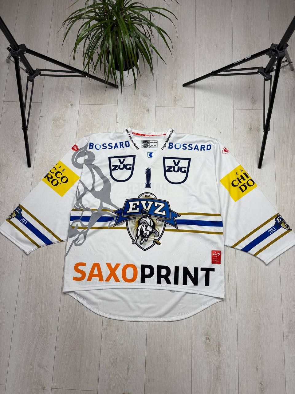 NHL EVZ Zug 2013/2014 Ice Hockey #1 HAUSER Size US XL / EU 56 / 4 - 1 Thumbnail