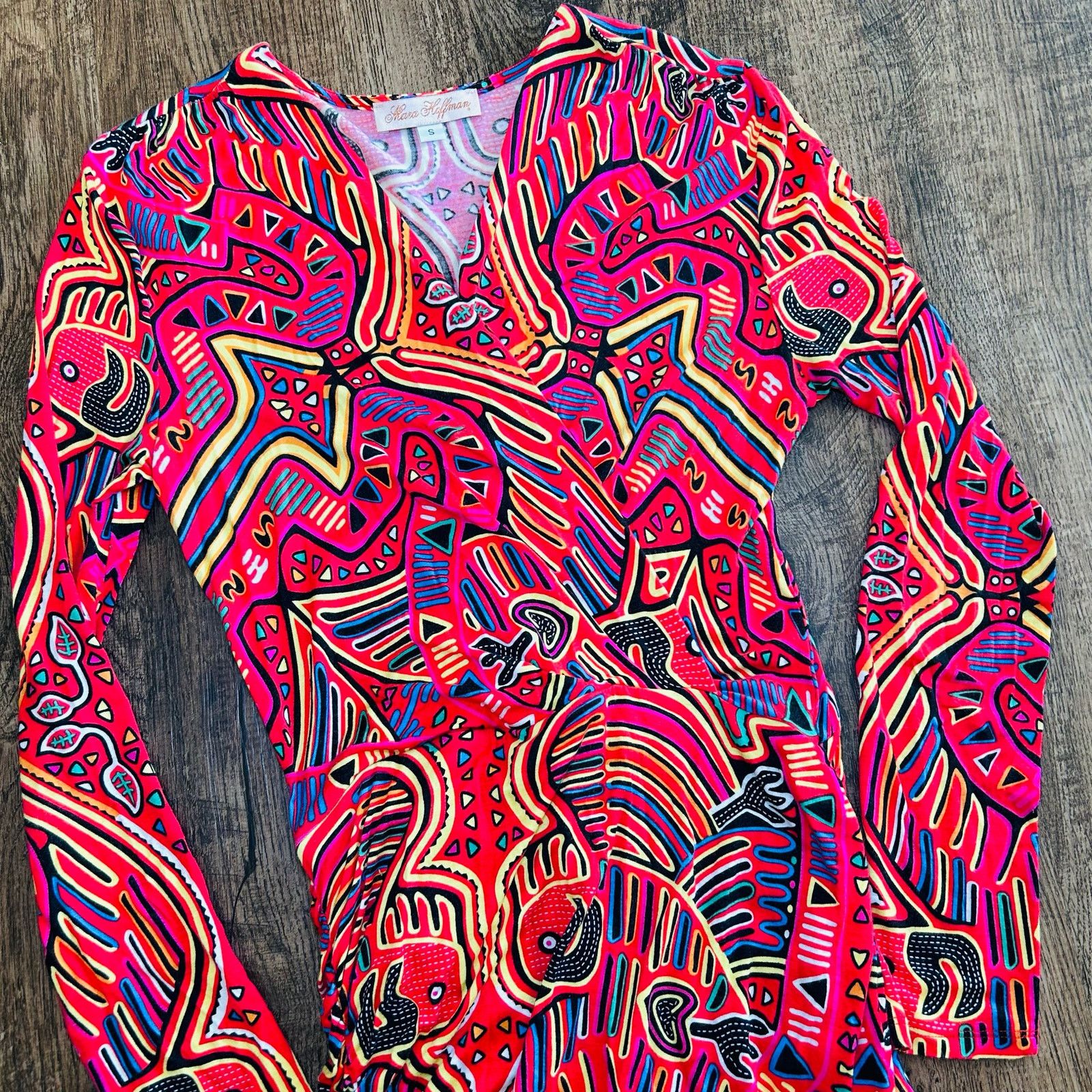 Mara Hoffman Mara Hoffman Dress All Over Tribal Print V-Neck Stetch Small Size S / US 4 / IT 40 - 2 Thumbnail