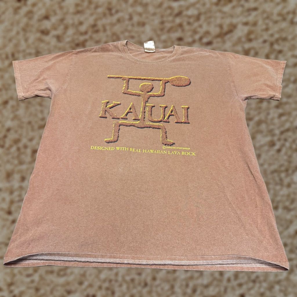 Gildan Gildan Kauai Hawaiian Shirt Mens Large Brown Lava Rock Souvenir Tee Hawaii Size US L / EU 52-54 / 3 - 1 Thumbnail