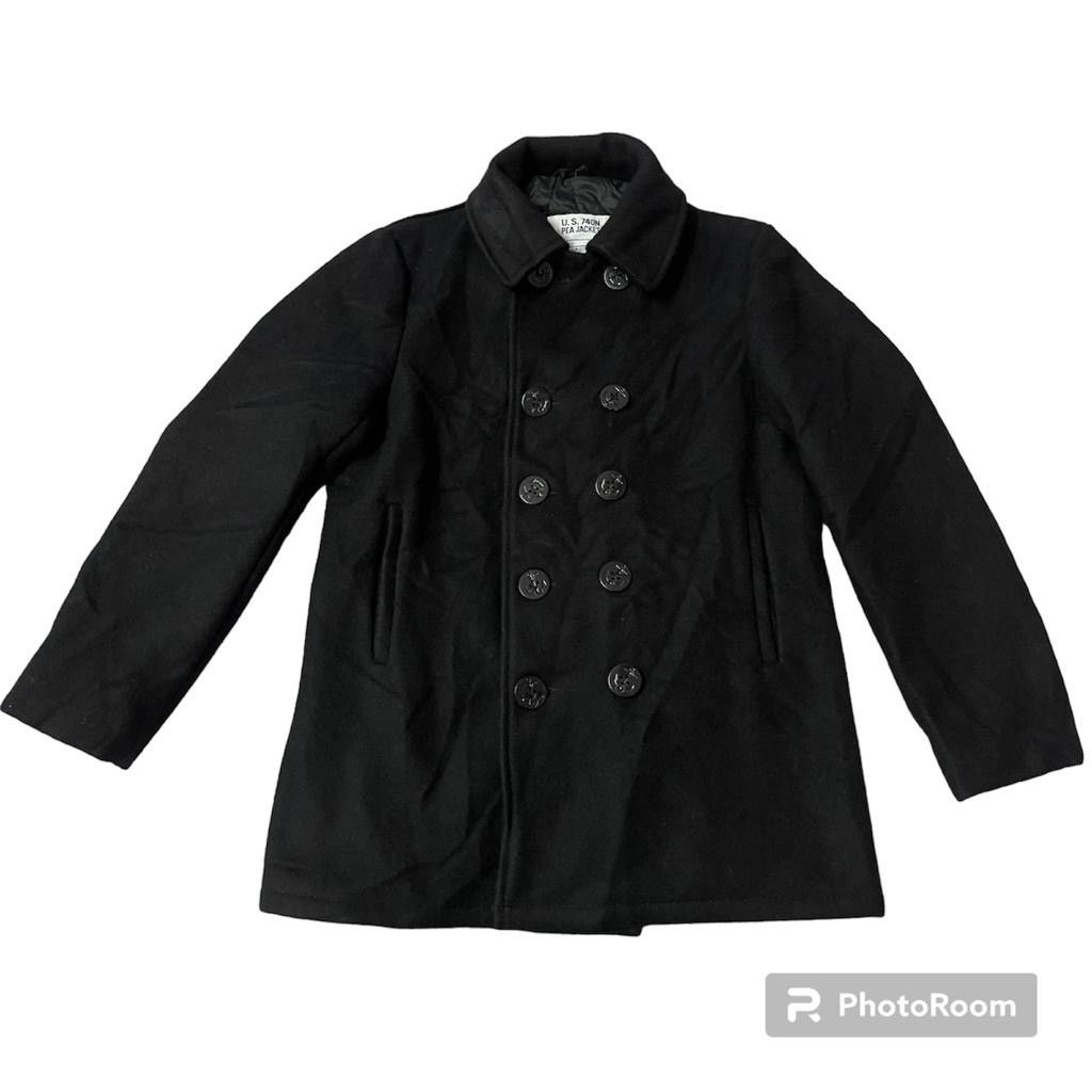 Schott SCHOTT NYC Peacoat Wool Black Melton 740 Jacket USA