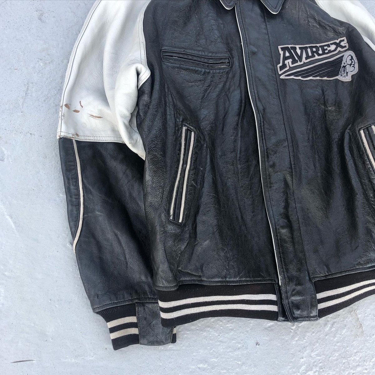 Avirex × Japanese Brand × Vintage Avirex 75ers Vintage 90’s Leather Jacket Size US XXL / EU 58 / 5 - 5 Thumbnail