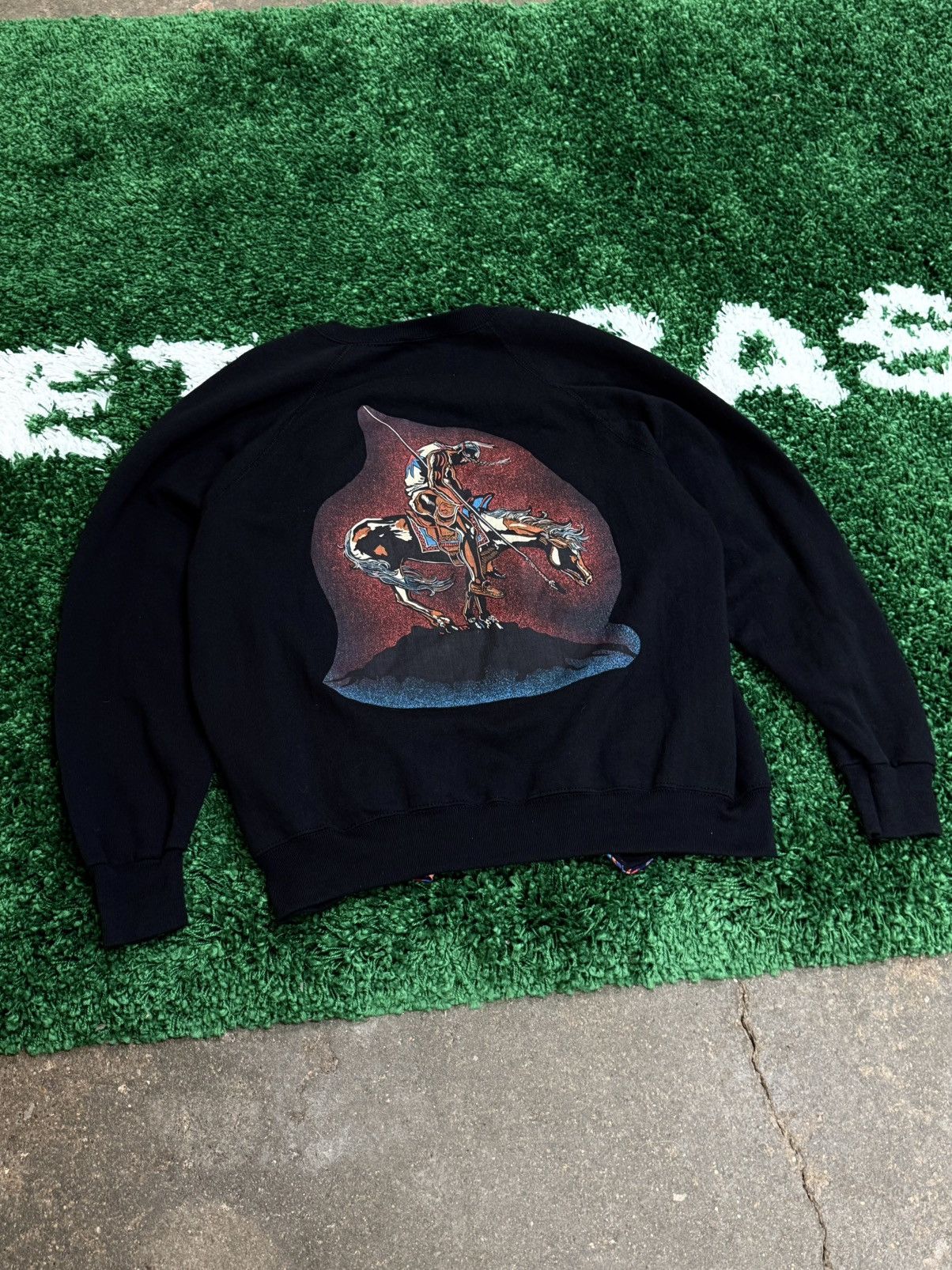 Lee × Vintage Vintage 90s Cowboy Western Black Lee Cardigan XL Size US XL / EU 56 / 4 - 1 Thumbnail