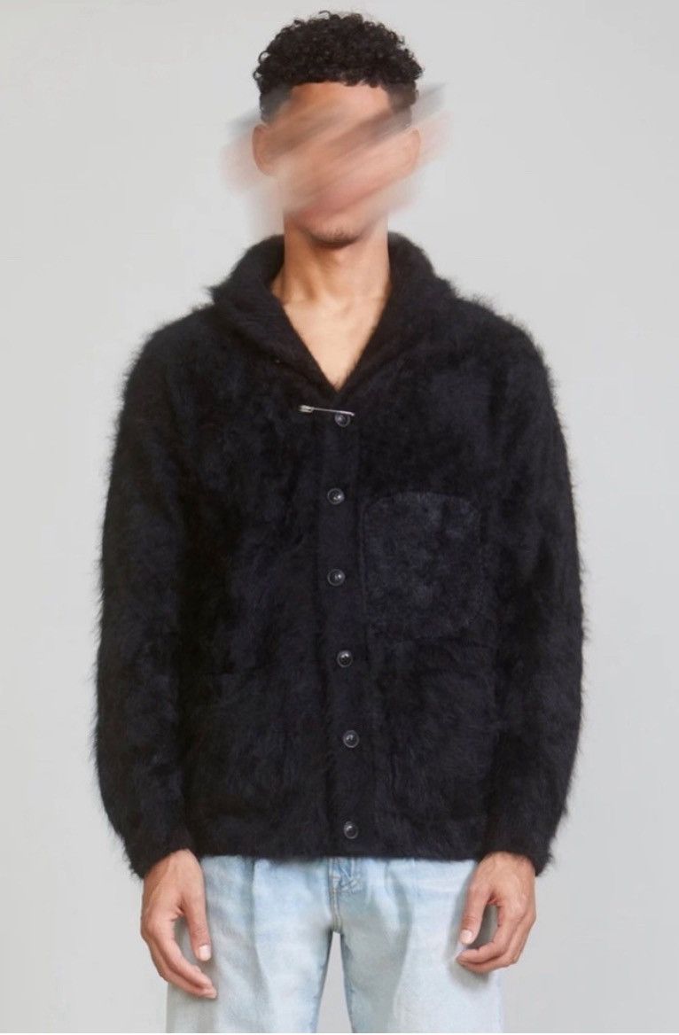 R13 Shawled Cashmere Distressed Edge Cardigan Size US L / EU 52-54 / 3 - 2 Thumbnail