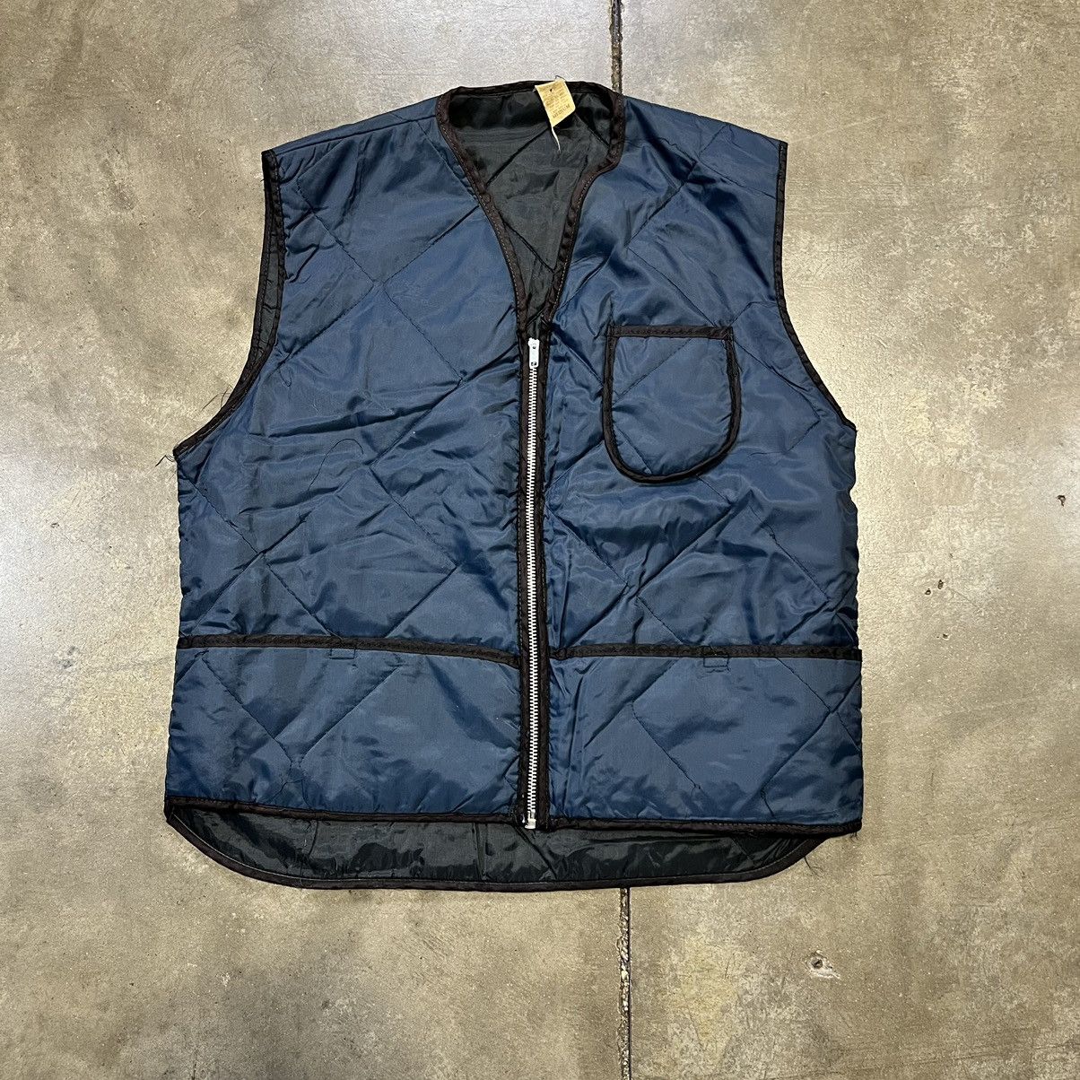 Vintage Vintage 70s 80s Quilted Vest Liner Jacket Zip Up Lightweight Size US M / EU 48-50 / 2 - 1 Thumbnail