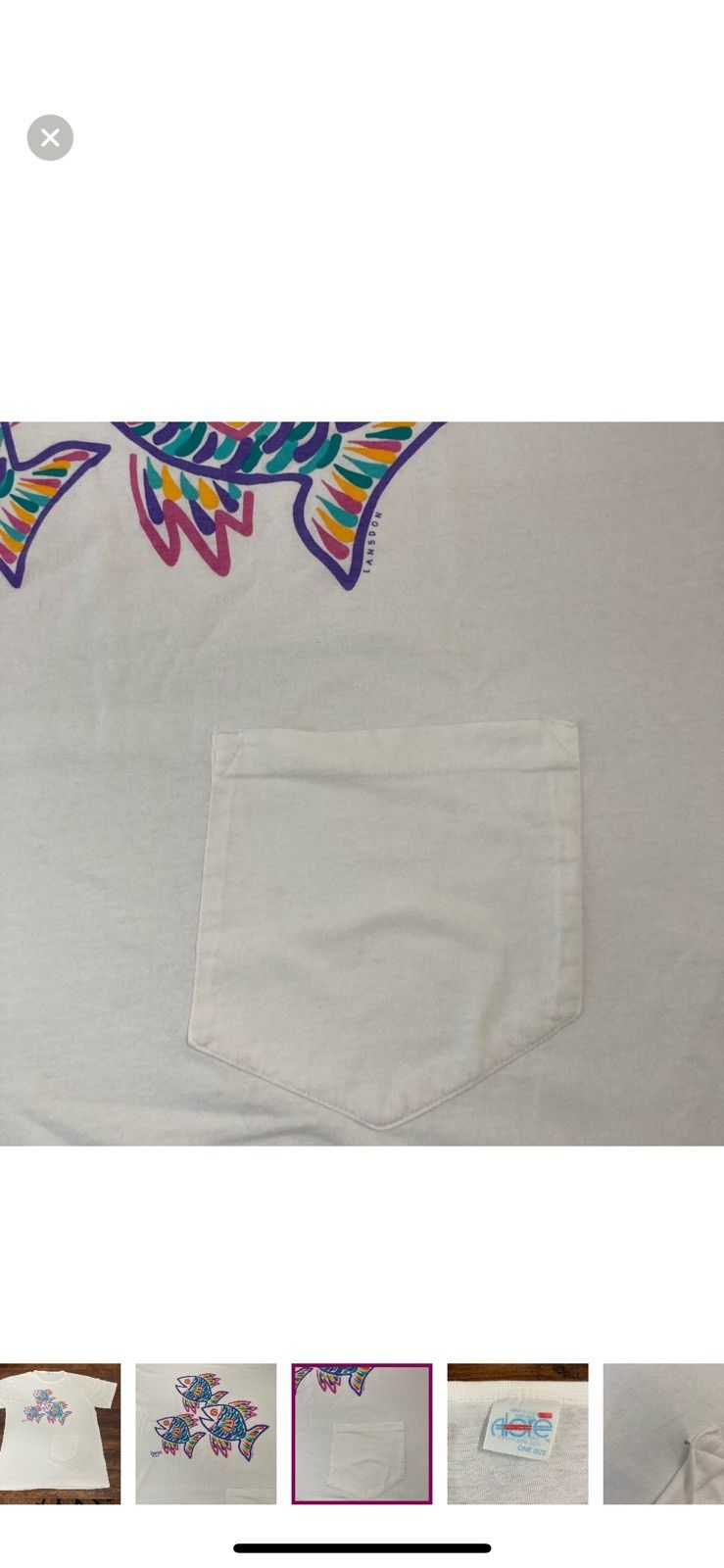 Vintage Vintage TOMMY’S 1993 Fish Design Oversize Tee Size ONE SIZE - 3 Thumbnail