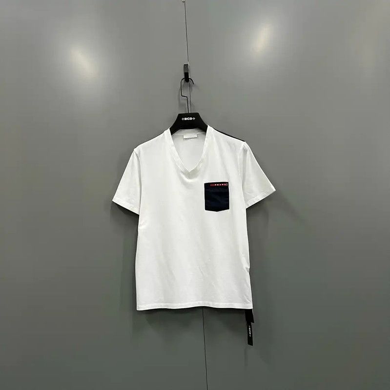 Prada Prada Summer White Cotton Short Sleeve T-Shirt Size M / US 6-8 / IT 42-44 - 1 Thumbnail