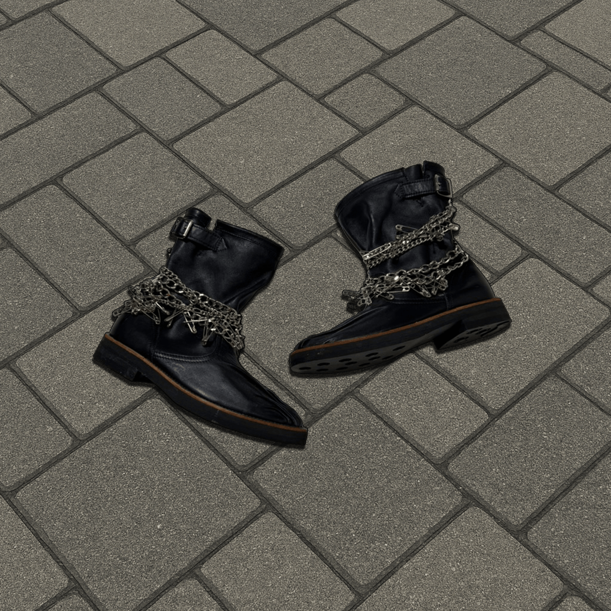 Comme des Garcons AW06 Comme Des Garçons Safety Pin Biker Boots Size US 6 / IT 36 - 2 Thumbnail