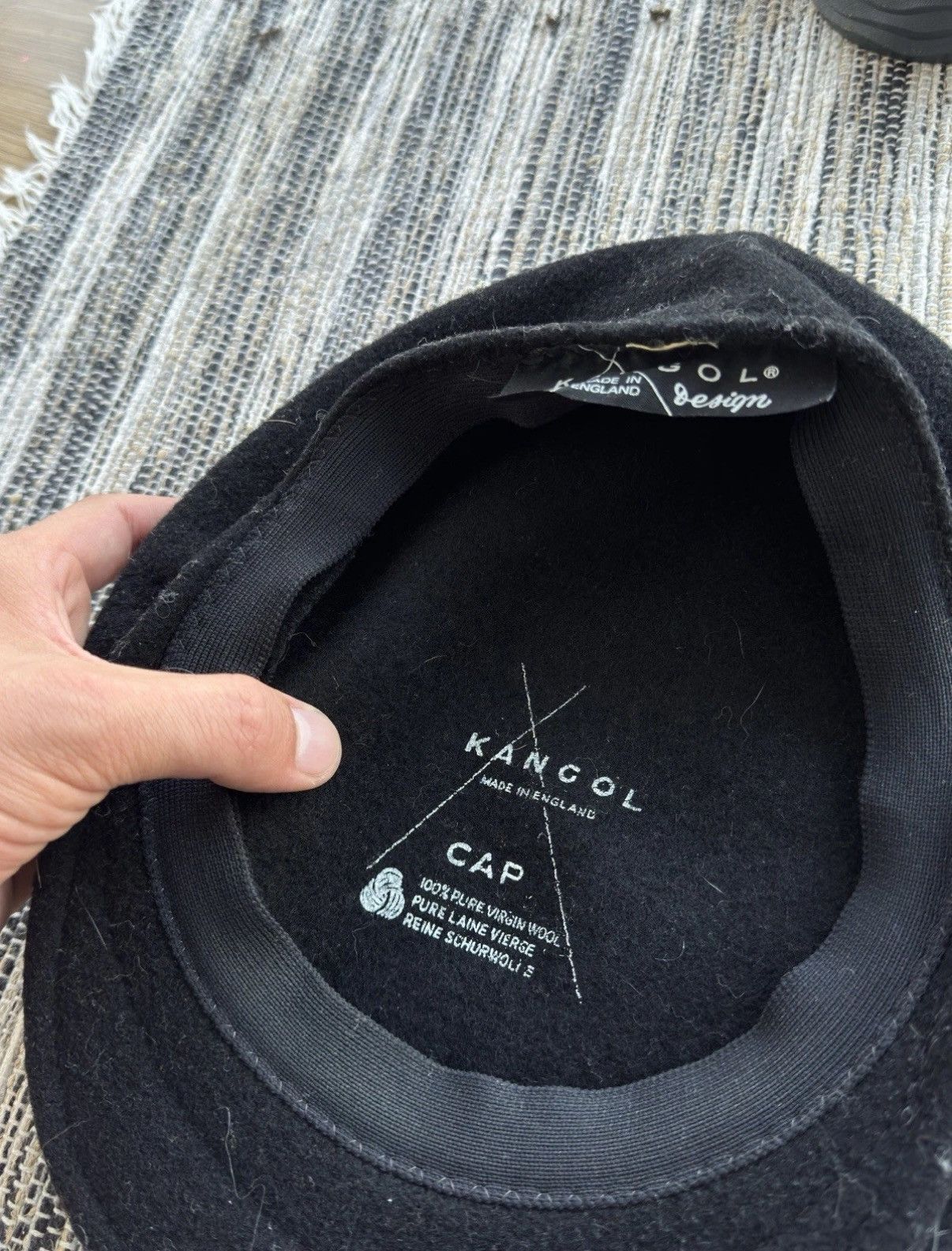 Kangol Kangol Vintage Wool Flat Berett Cap Black Classic One Size Size ONE SIZE - 6 Thumbnail