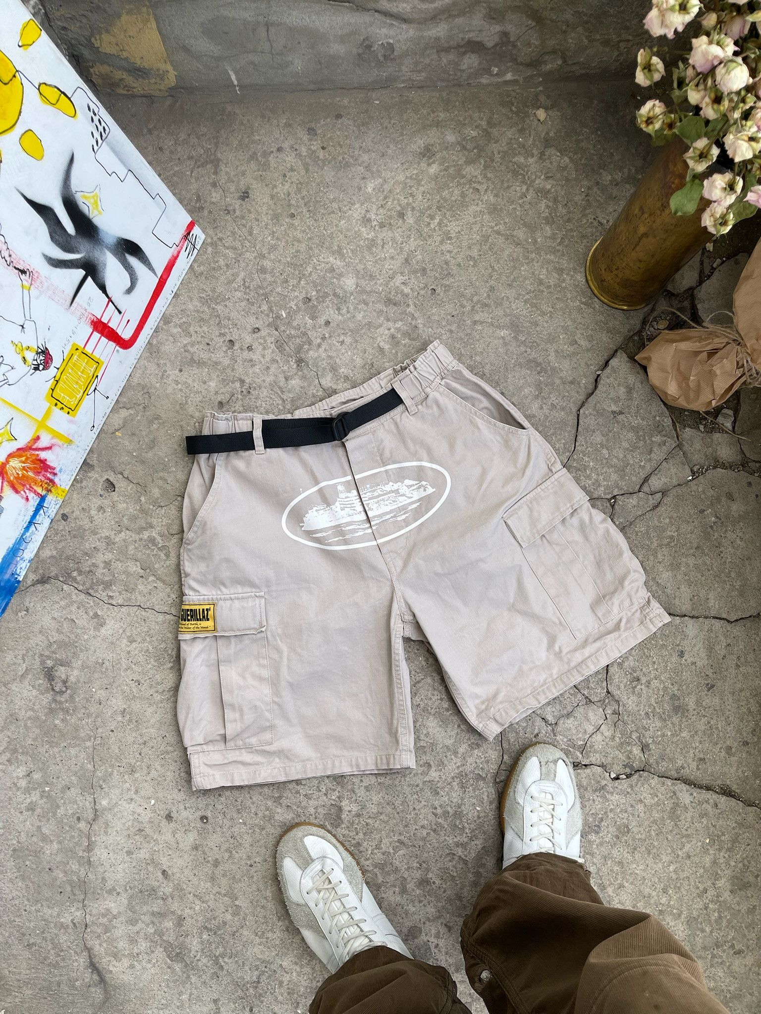 Corteiz Corteiz HMP Raw Hem shorts heather grey medium | Grailed