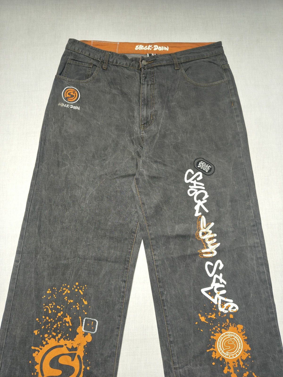 Southpole Y2K CRAZY PRINT BAGGY DENIM JEANS 🛹(014) Size US 38 / EU 54 - 8 Thumbnail