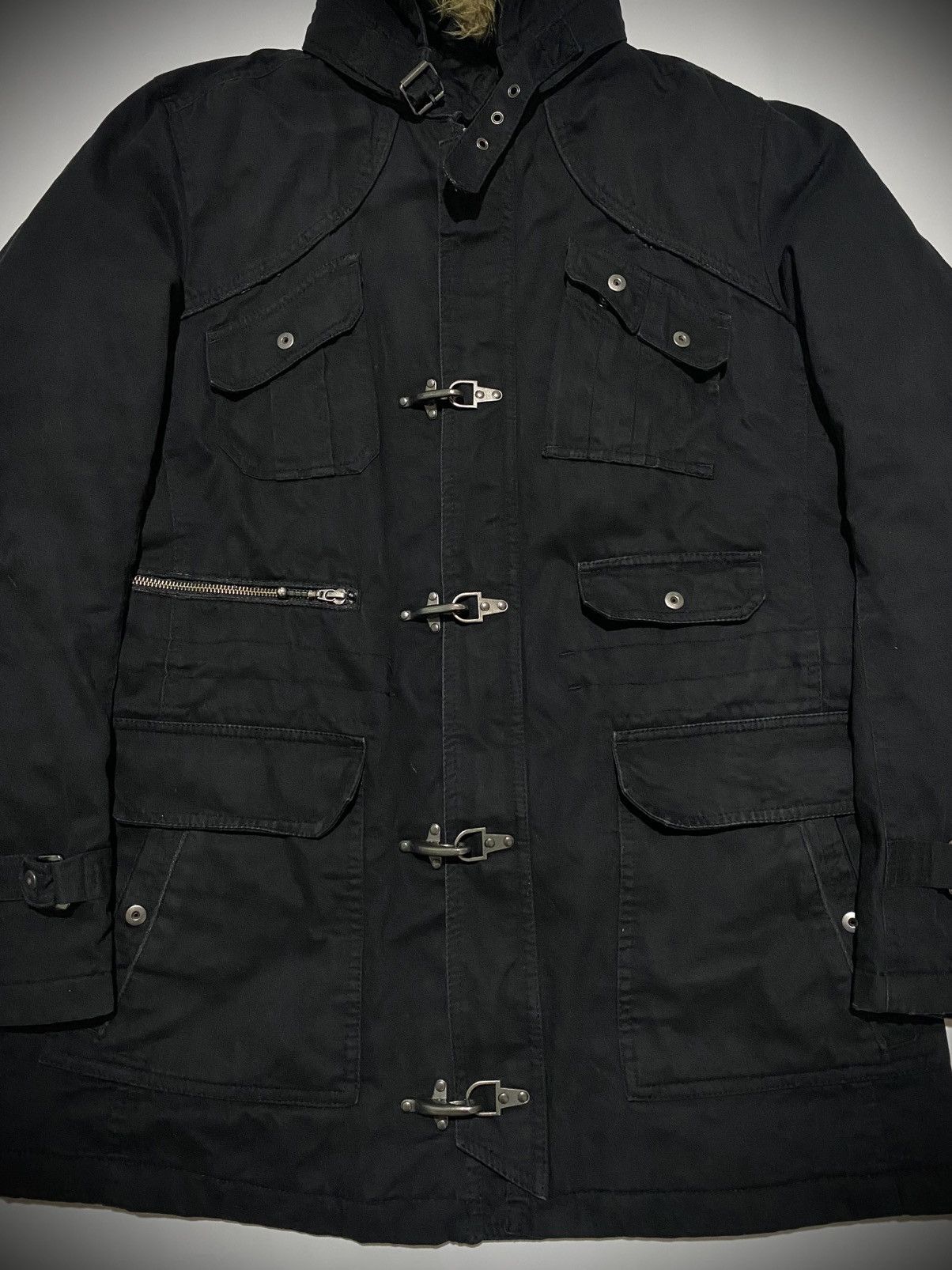 Le Grande Bleu (L.G.B.) NICOLE HIDEAWAYS PUNK GOTHIC FUR JACKET Size US L / EU 52-54 / 3 - 2 Thumbnail