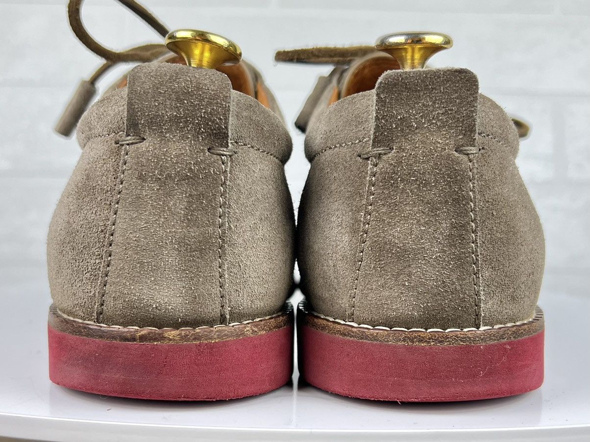 Louis Vuitton LOUIS VUITTON Derby Suede Shoes Lace Up LV Logo Beige Men's Size US 9.5 / EU 42-43 - 10 Thumbnail