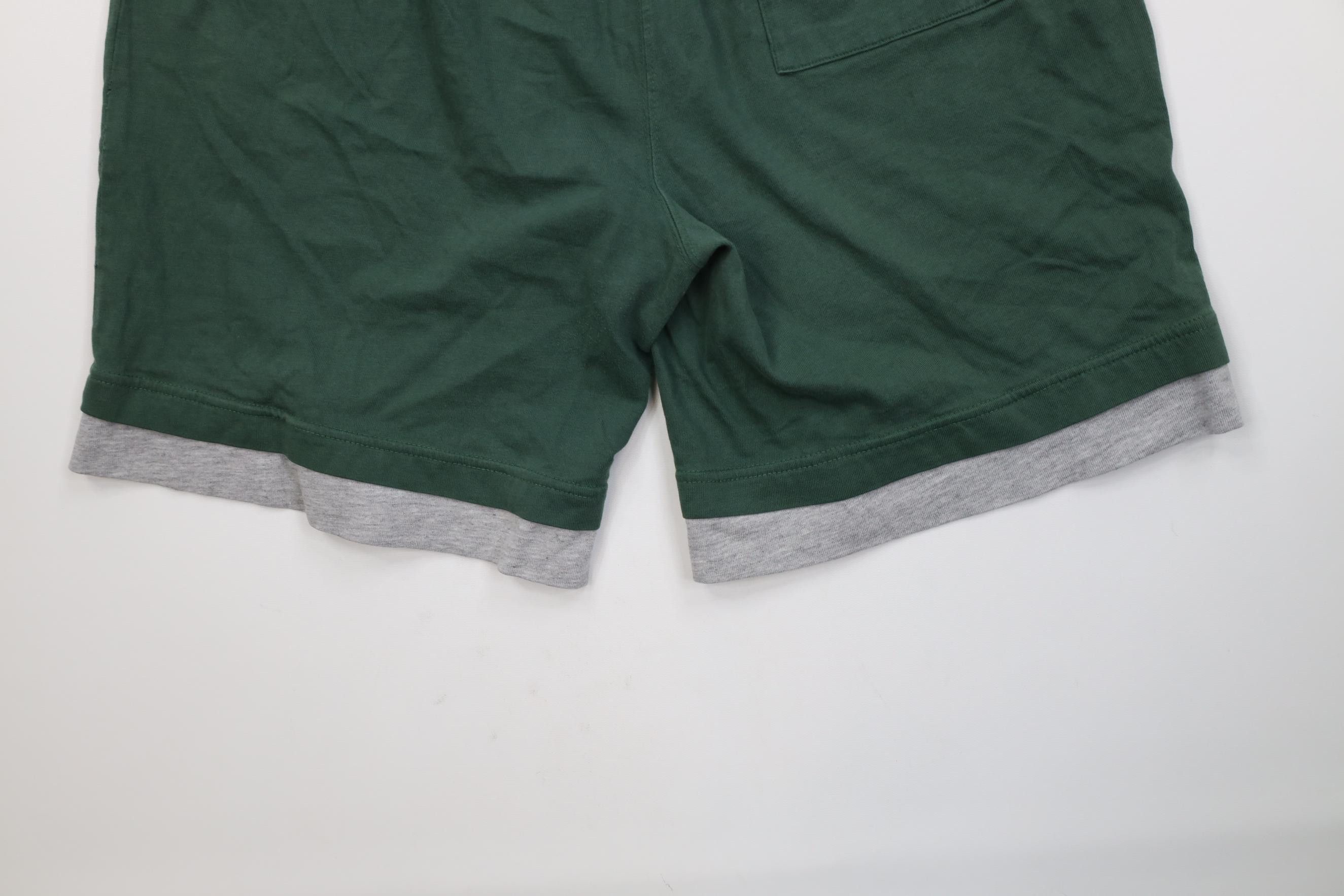 Vintage Vintage 90s Streetwear Blank Layered Above Knee Shorts Green Size US 34 / EU 50 - 11 Thumbnail