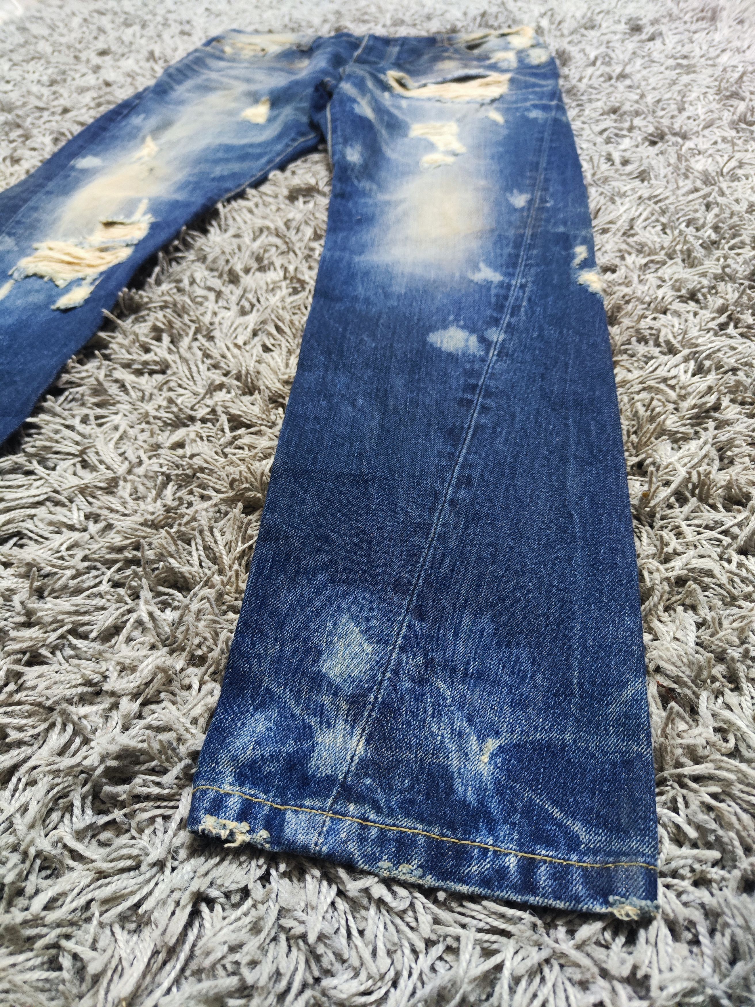 Hysteric Glamour × Japanese Brand × Vintage Twist Leg REGULAR STRAIGHT Ripped Paul Denim Size US 32 / EU 48 - 5 Thumbnail