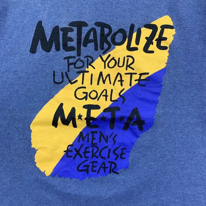 Vintage Vintage METABOLIZE META Exercise Gear Tee Shirt Top Fitness Size US M / EU 48-50 / 2 - 3 Thumbnail
