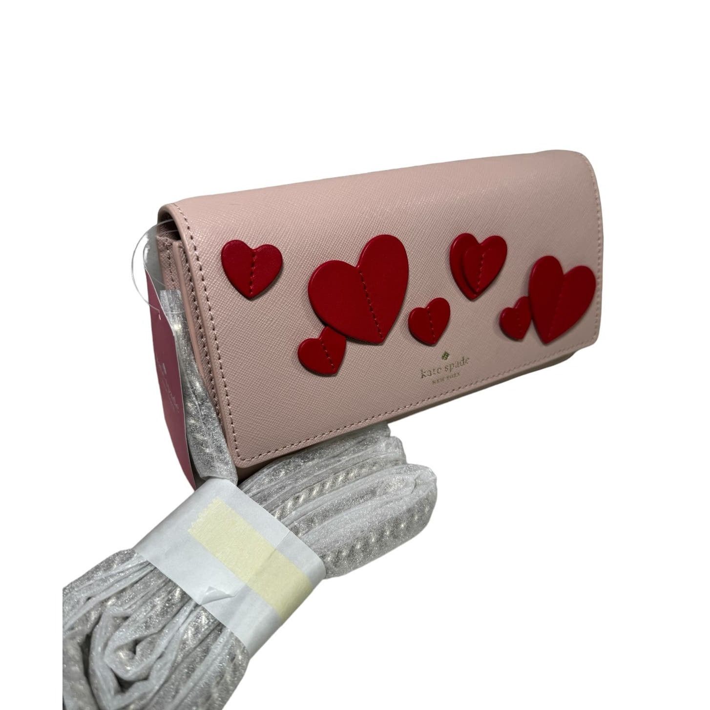 Kate Spade Kate Spade New York Heart Vellum Pink Red Hearts Crossbody Size ONE SIZE - 7 Thumbnail