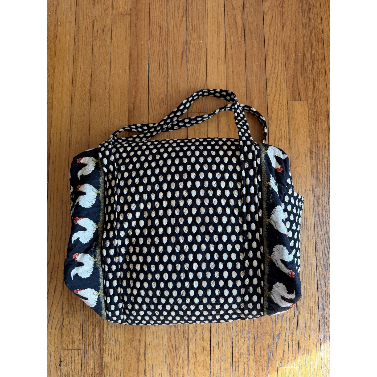 Vera Bradley Chicken Print Cotton Bag Travel Chanticleer