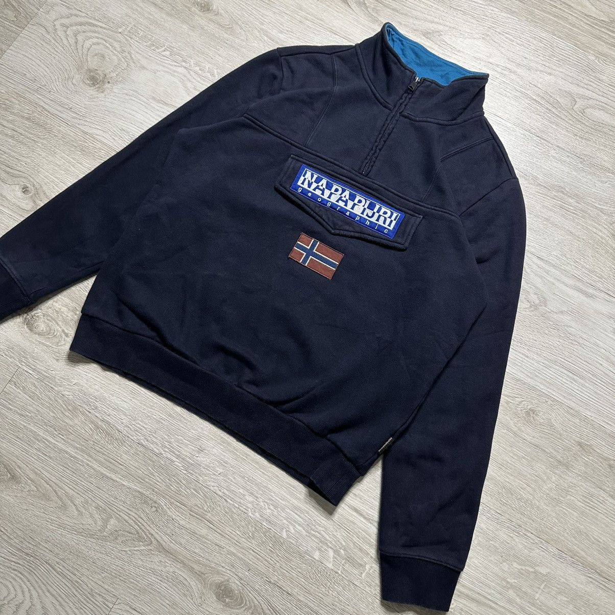 Napapijri Napapijri 1/3 zip Big logo sweatshirt Size US XL / EU 56 / 4 - 2 Thumbnail