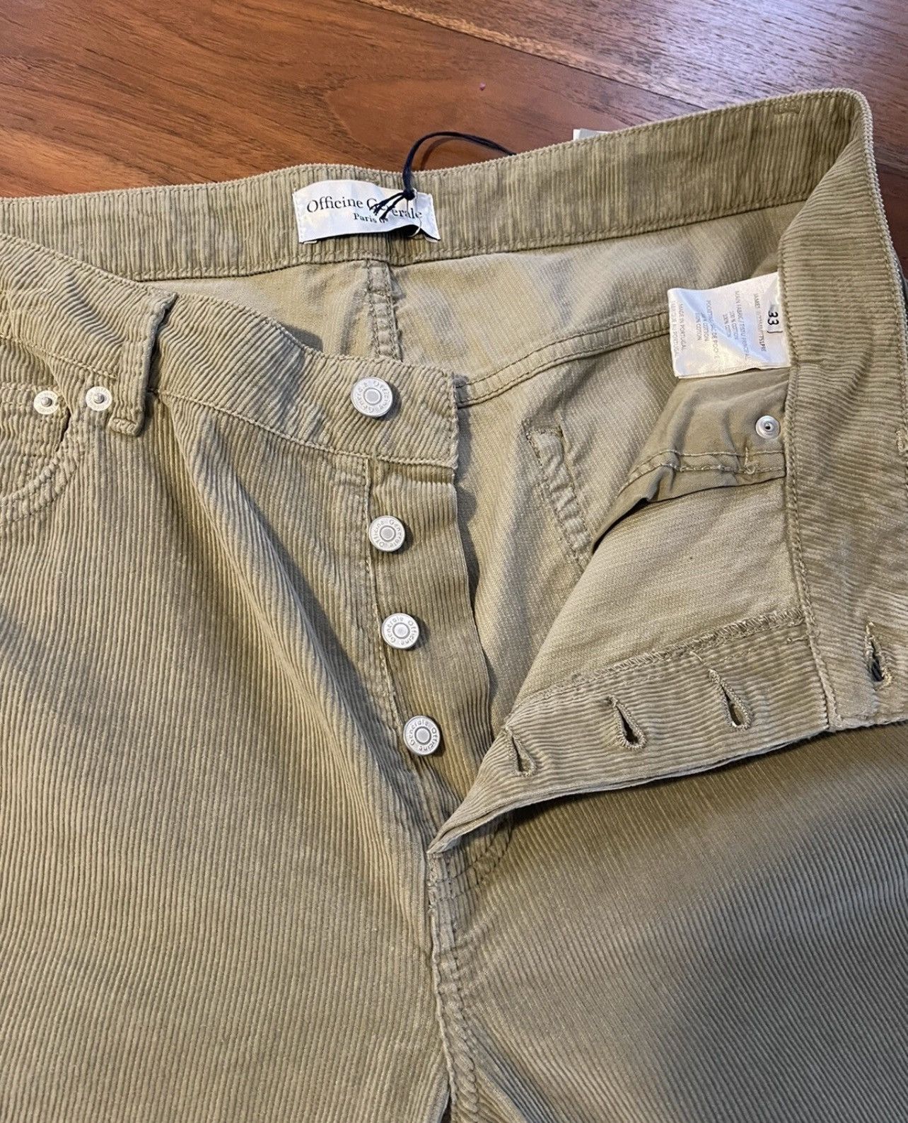 Officine Generale Officine generale corduroy mens pants 33 James NWT Size US 33 - 15 Thumbnail