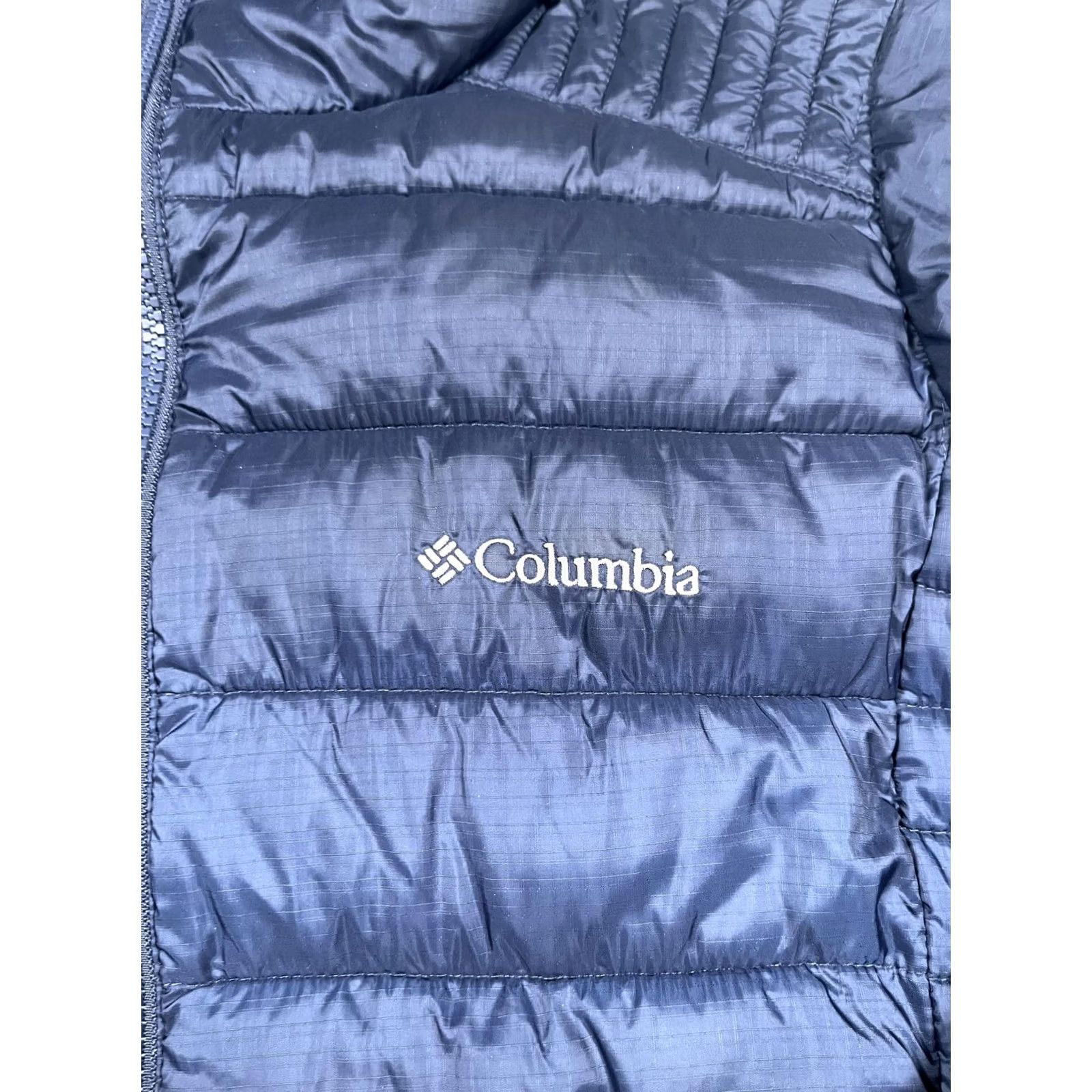 Vintage Columbia Womens Small Blue Hooded Puffer Coat Mid-Length Quilted Winter Warm Regular Zip Pocket Size S / US 4 / IT 40 - 4 Thumbnail