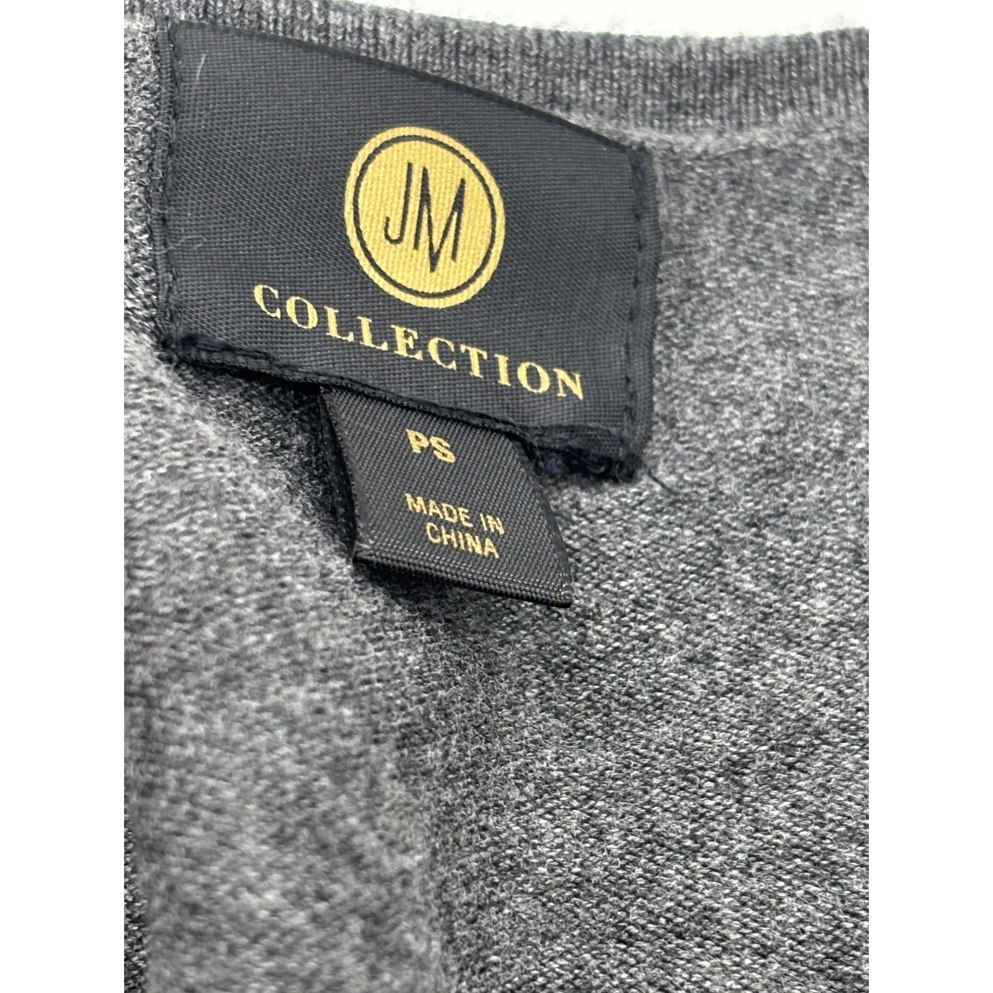 JM Collection JM Collections Petite Button-Embellished Sweater, Charcoal H Size ONE SIZE - 9 Thumbnail
