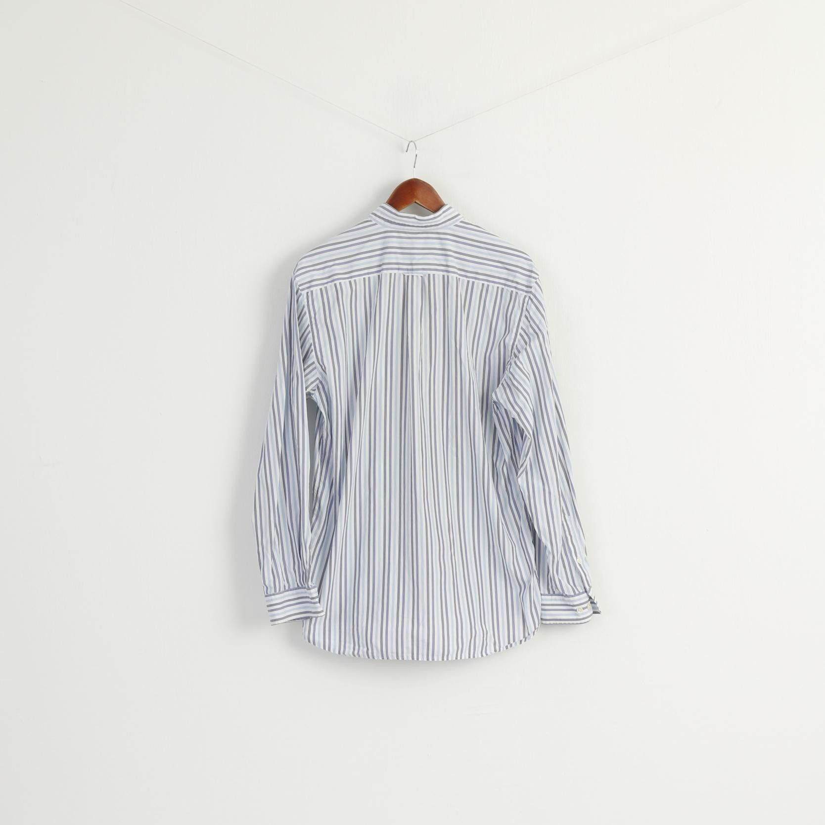 Gant GANT Men M Casual Shirt Blue Striped 8858 Size US M / EU 48-50 / 2 - 6 Thumbnail