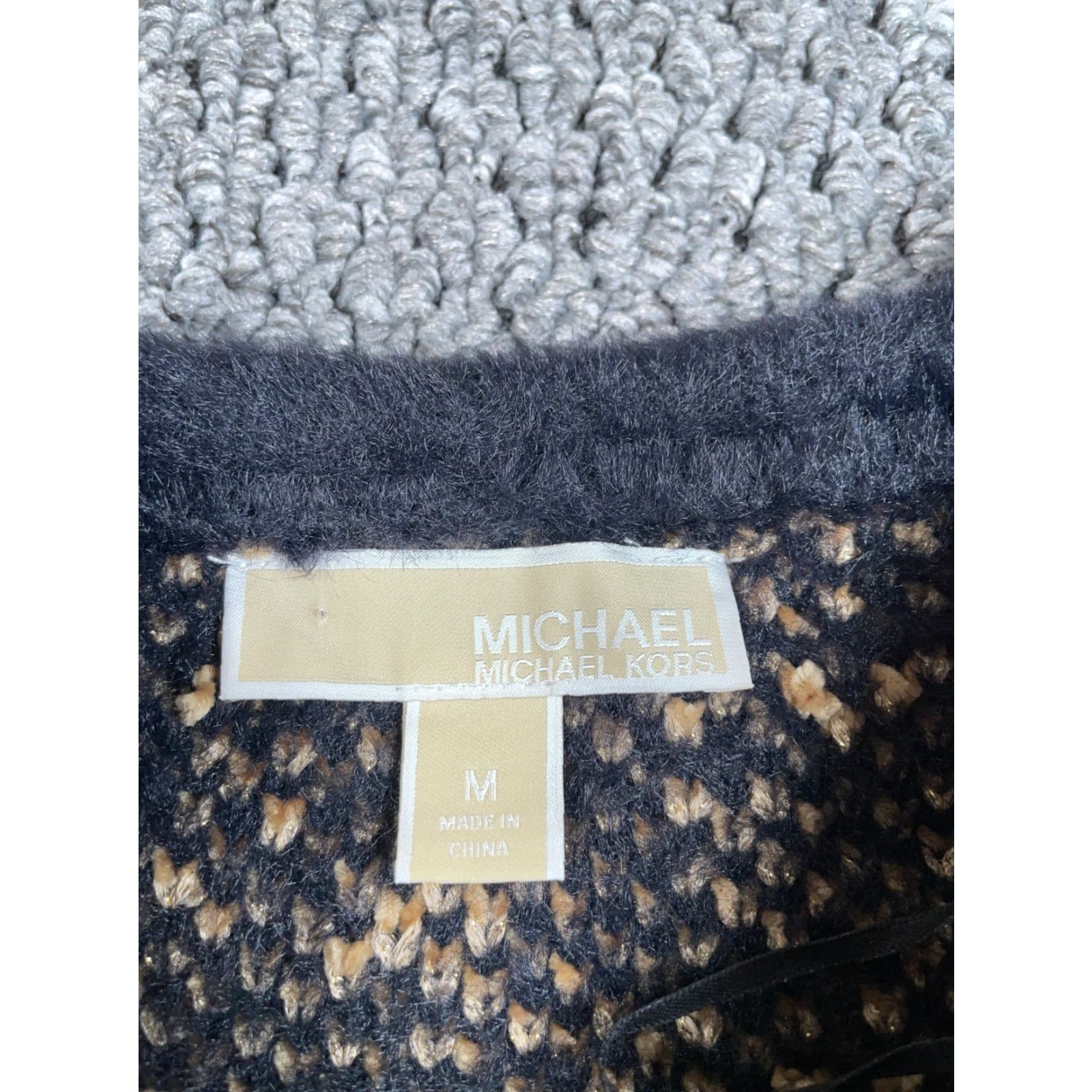 Michael Kors Michael Kors Plush Animal Pattern Sweater Women's Medium Black Jacquard Knit Size M / US 6-8 / IT 42-44 - 3 Thumbnail