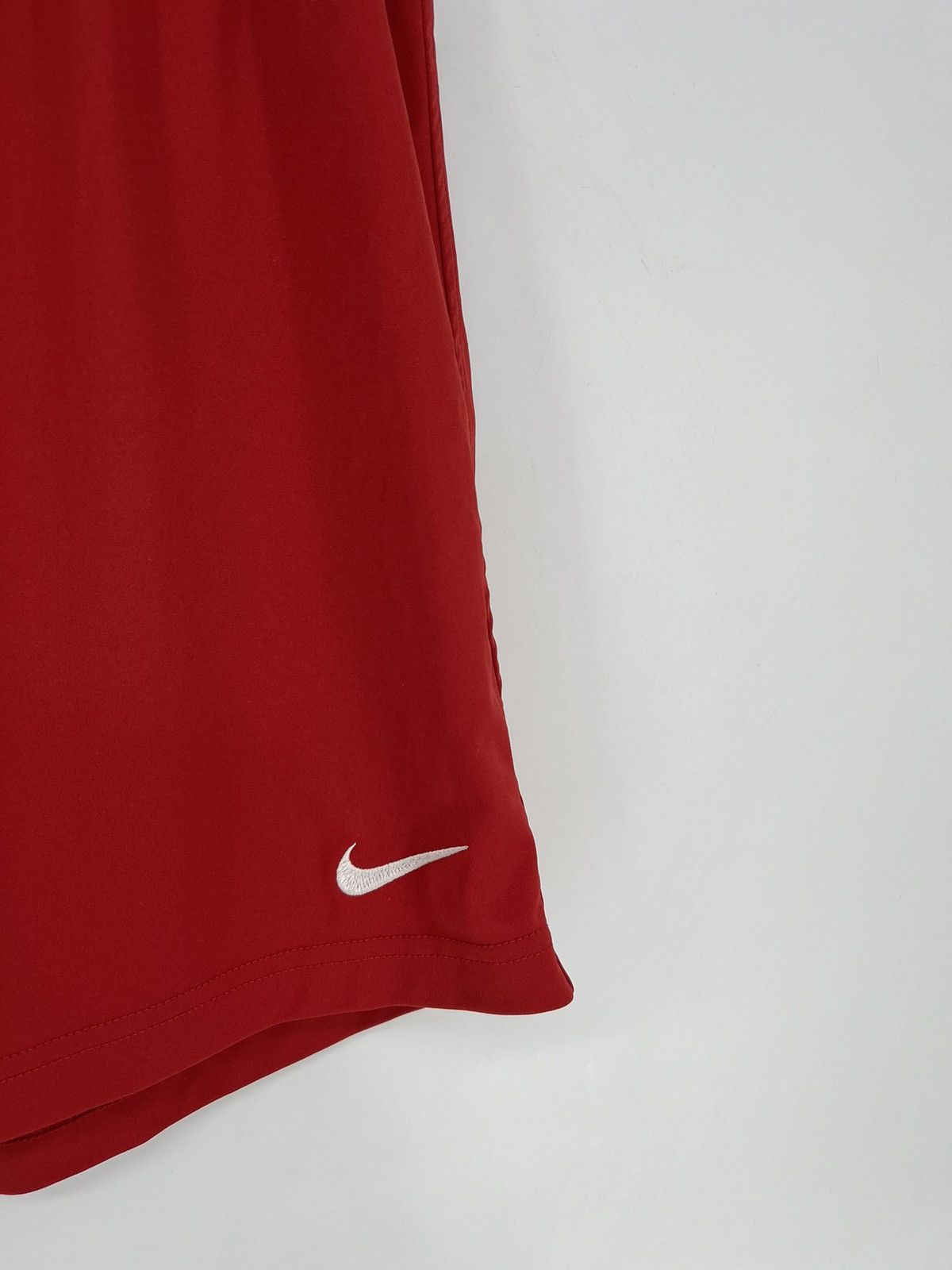 Nike 90s Vintage Nike Red Nylon Mini Swoosh Shorts Travis Styl Size US 40 / EU 56 - 4 Thumbnail