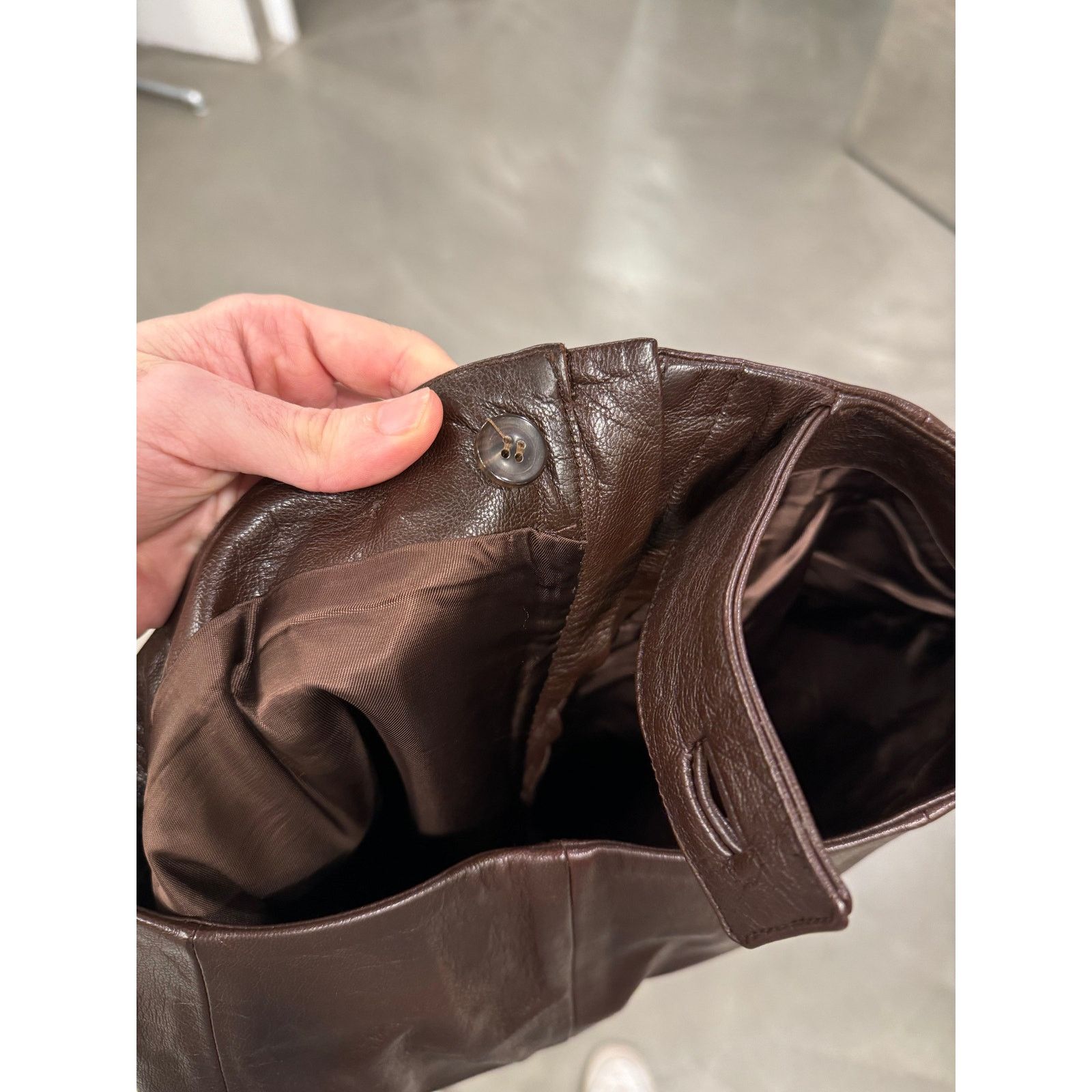 Prada 1990s Prada brown leather pants Size 28" / US 6 / IT 42 - 7 Thumbnail