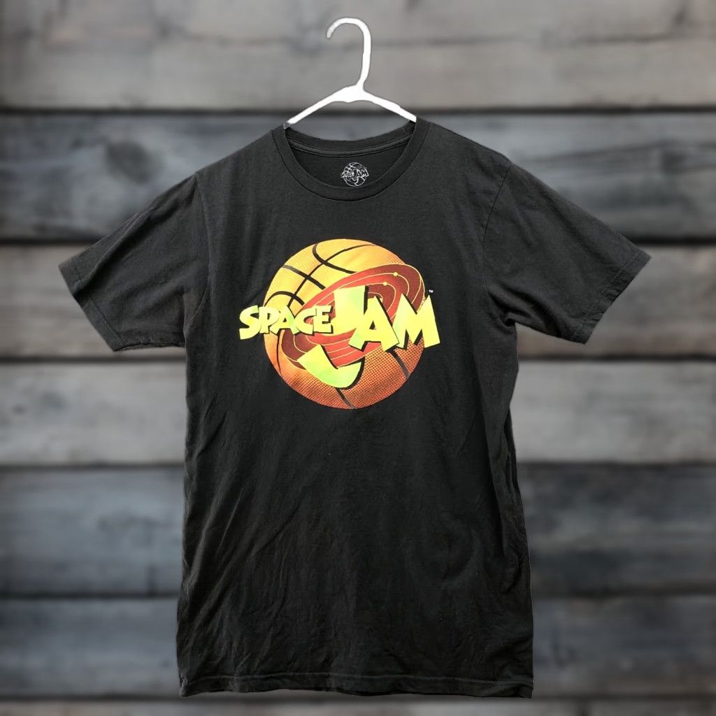 Vintage Space Jam T Shirt Unisex M Black Short Sleeve Logo Crewneck Graphic Print Vintage No Size US M / EU 48-50 / 2 - 1 Thumbnail