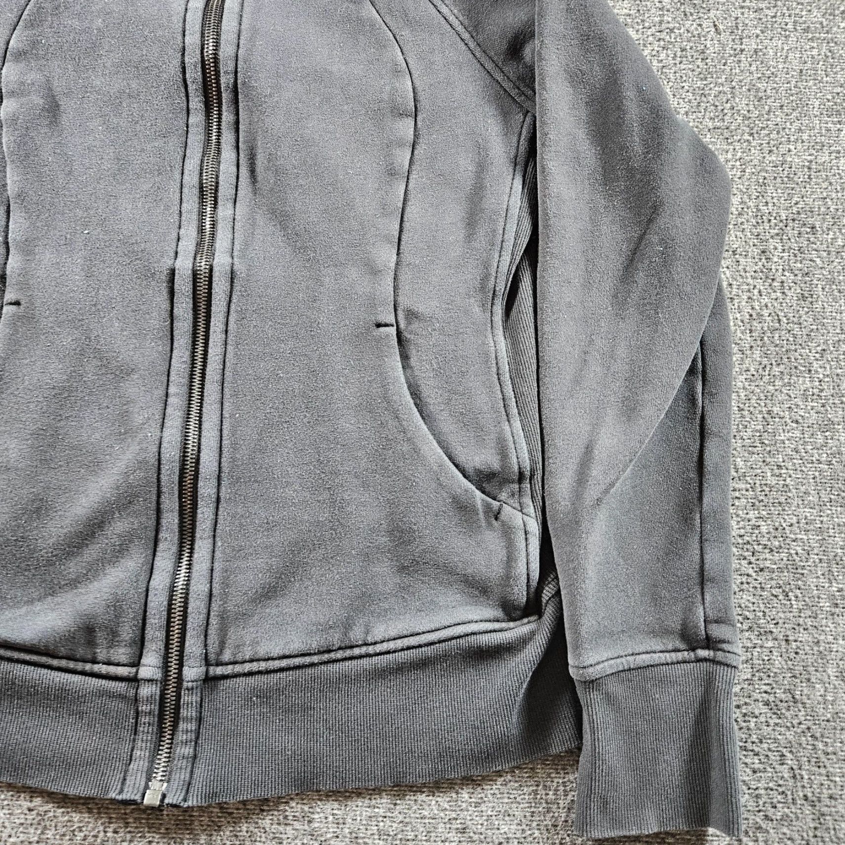 Lululemon Lululemon Scuba Hoodie Womens S/M Gray Full Zip Fleece Logo Thumbholes Size S / US 4 / IT 40 - 3 Thumbnail