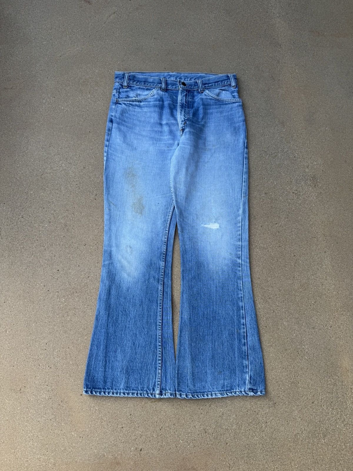 Levi's × Vintage Vtg 70’s Levi’s 646 Orange Tab Bellbottom Flare Jeans 33x30 Size US 33 - 1 Thumbnail