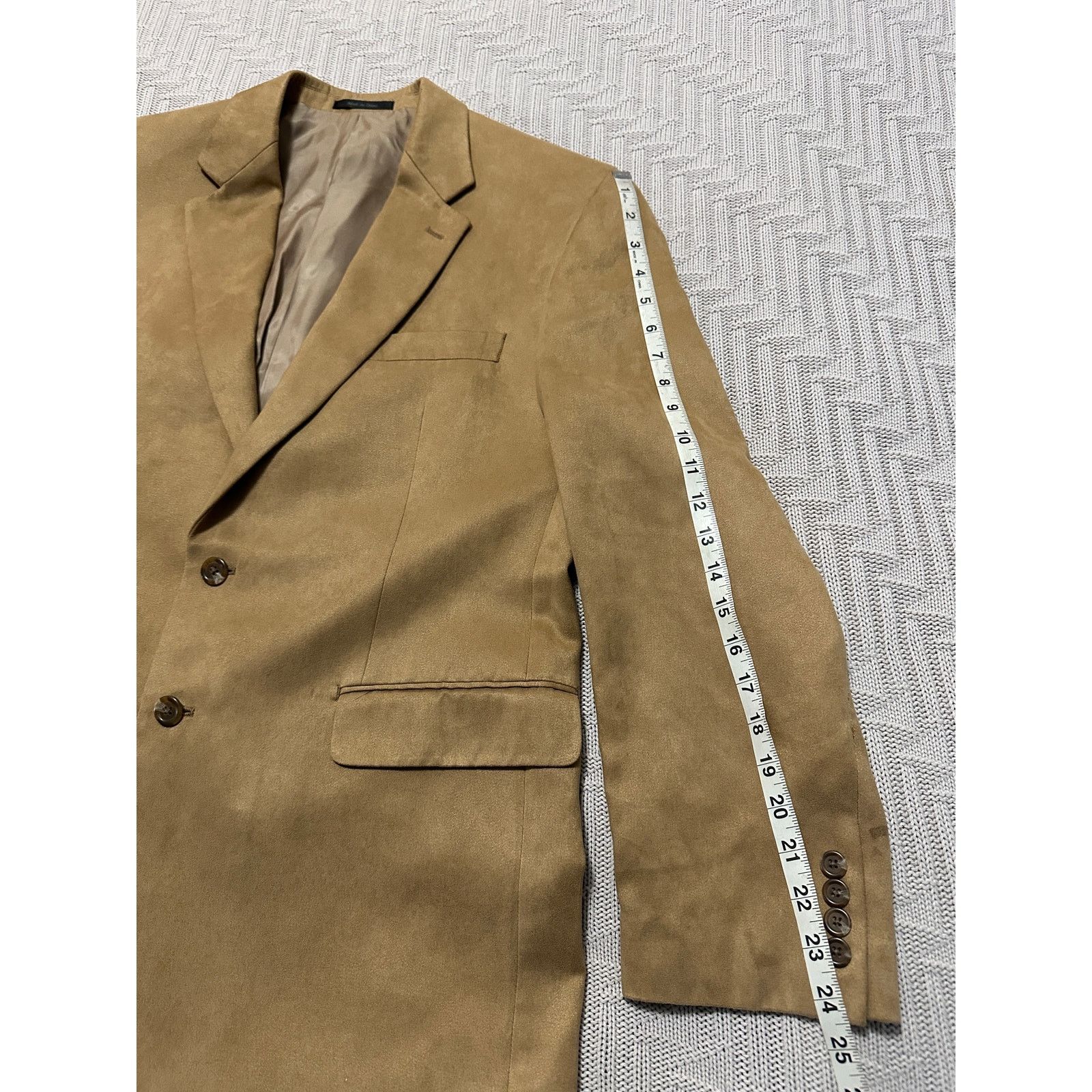 Chaps Chaps tan faux suede two button blazer size 42R Size 42R - 9 Thumbnail