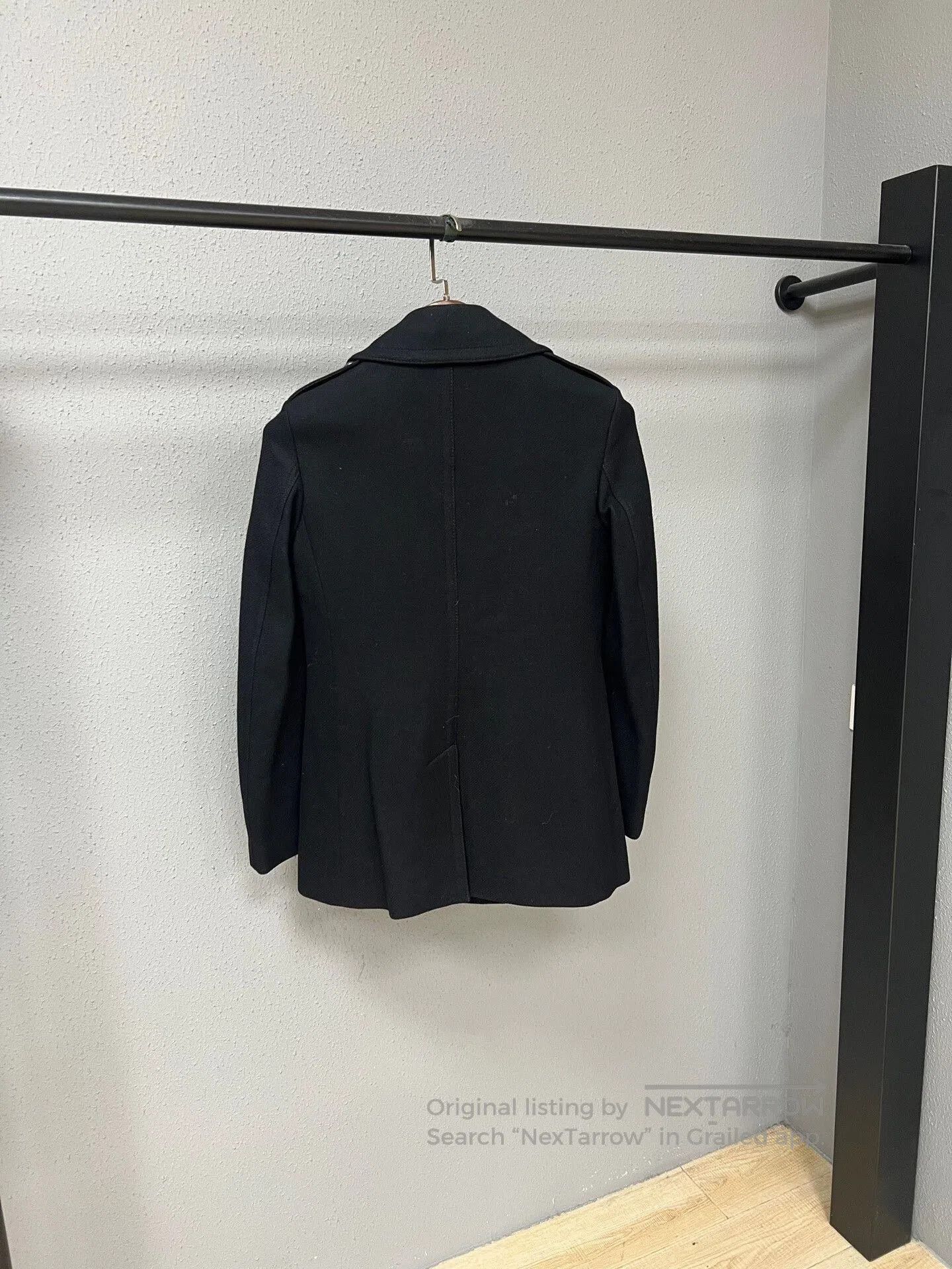 Burberry Burberry Black Double-Breasted Wool Coat. Size XS / US 0-2 / IT 36-38 - 2 Thumbnail