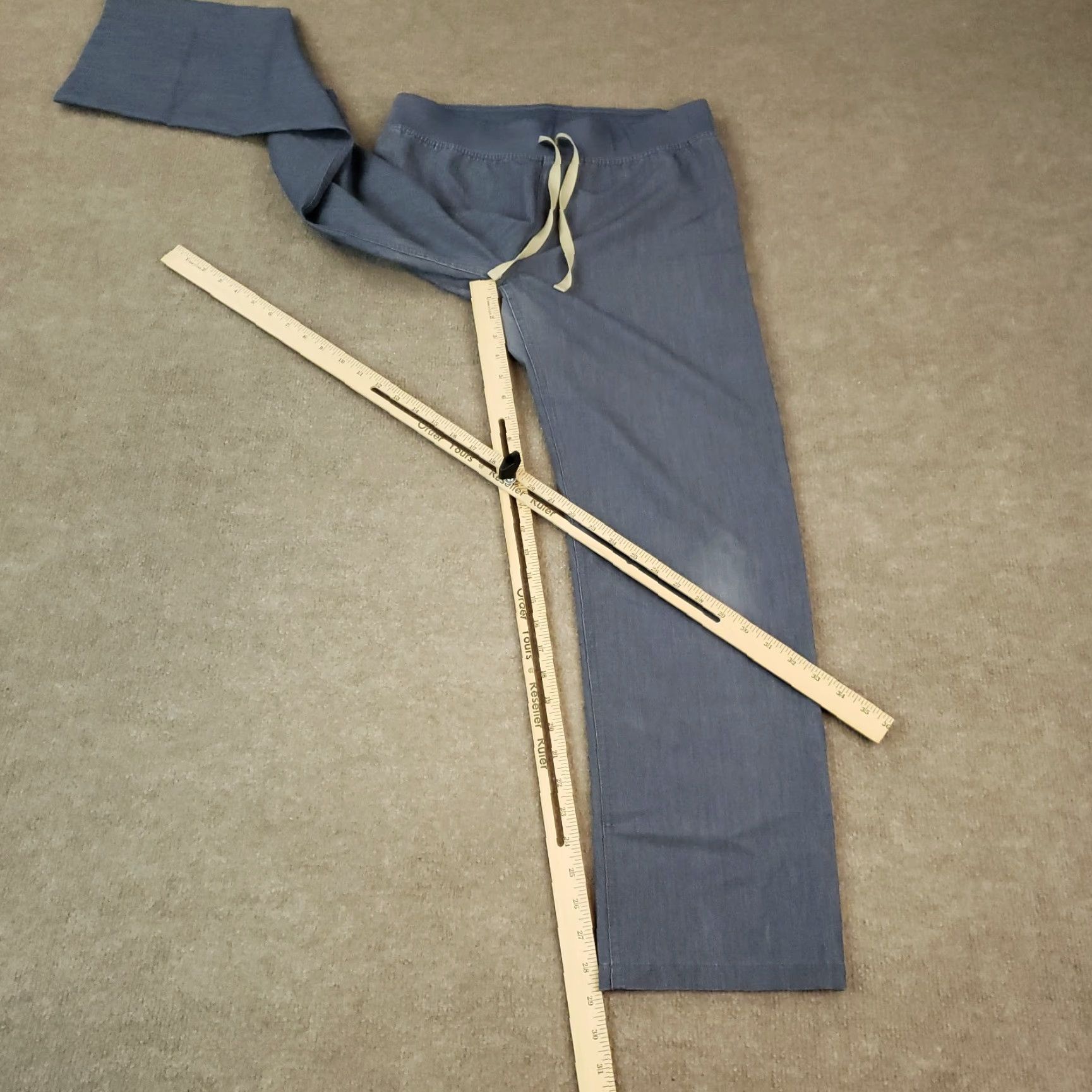 Vintage FIGS Scrub Pants Mens Small Blue Drawstring Stretch Medical Size US 29 - 2 Thumbnail