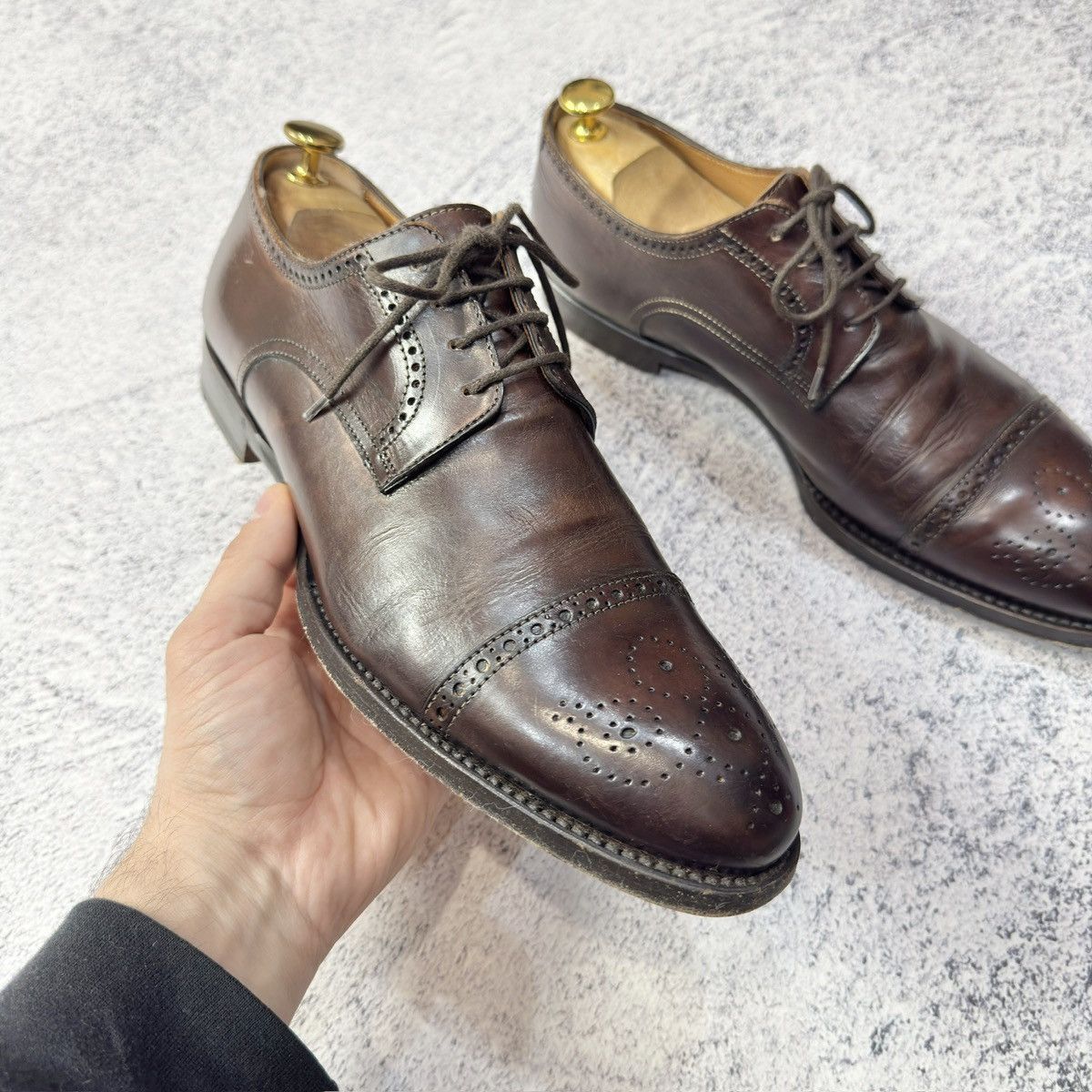 Antonio Maurizi × Handmade Antonio Maurizi Mens Derby Brogues Blake Rapid US9 UK8 EU42 Size US 9 / EU 42 - 4 Thumbnail