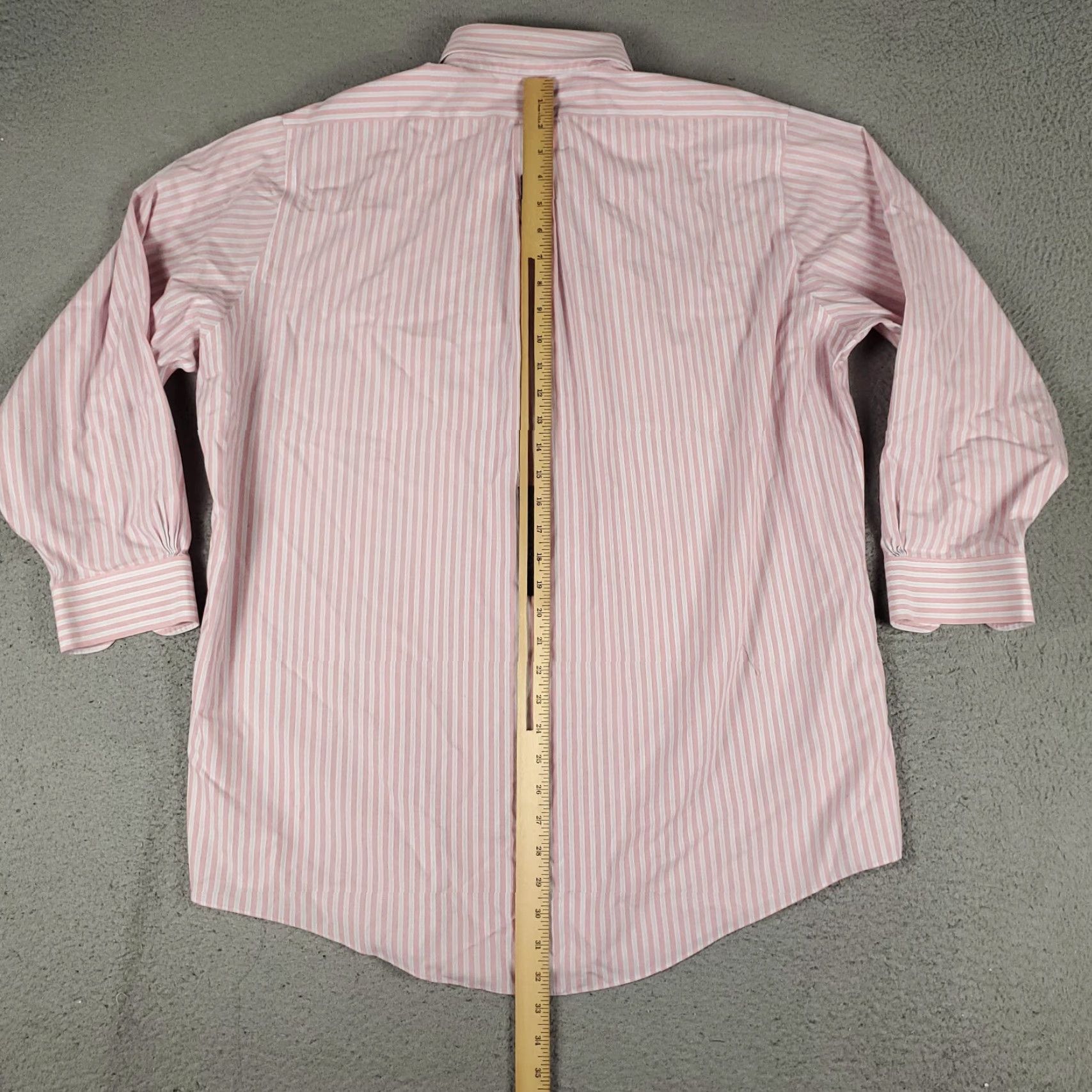 Brooks Brothers VINTAGE Brooks Brothers Dress Shirt Men 16.5 Pink Striped Long Sleeve Business Casual Size 42R - 3 Thumbnail