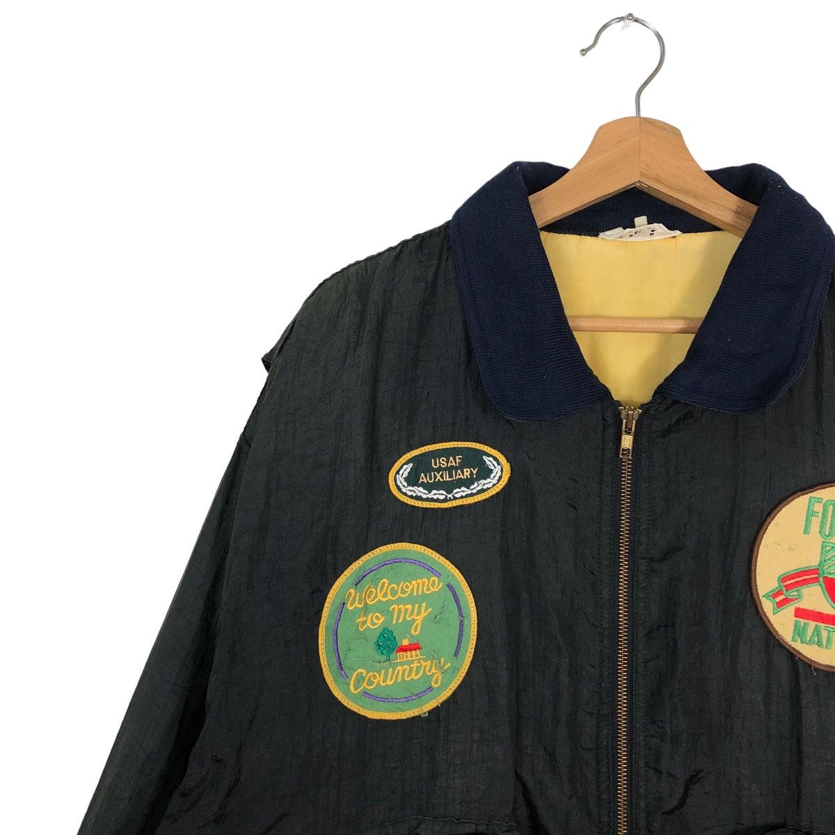 Japanese Brand 🔥90’s VintageBomber Jacket Fockey Nature Big Logo Team Size US M / EU 48-50 / 2 - 7 Thumbnail