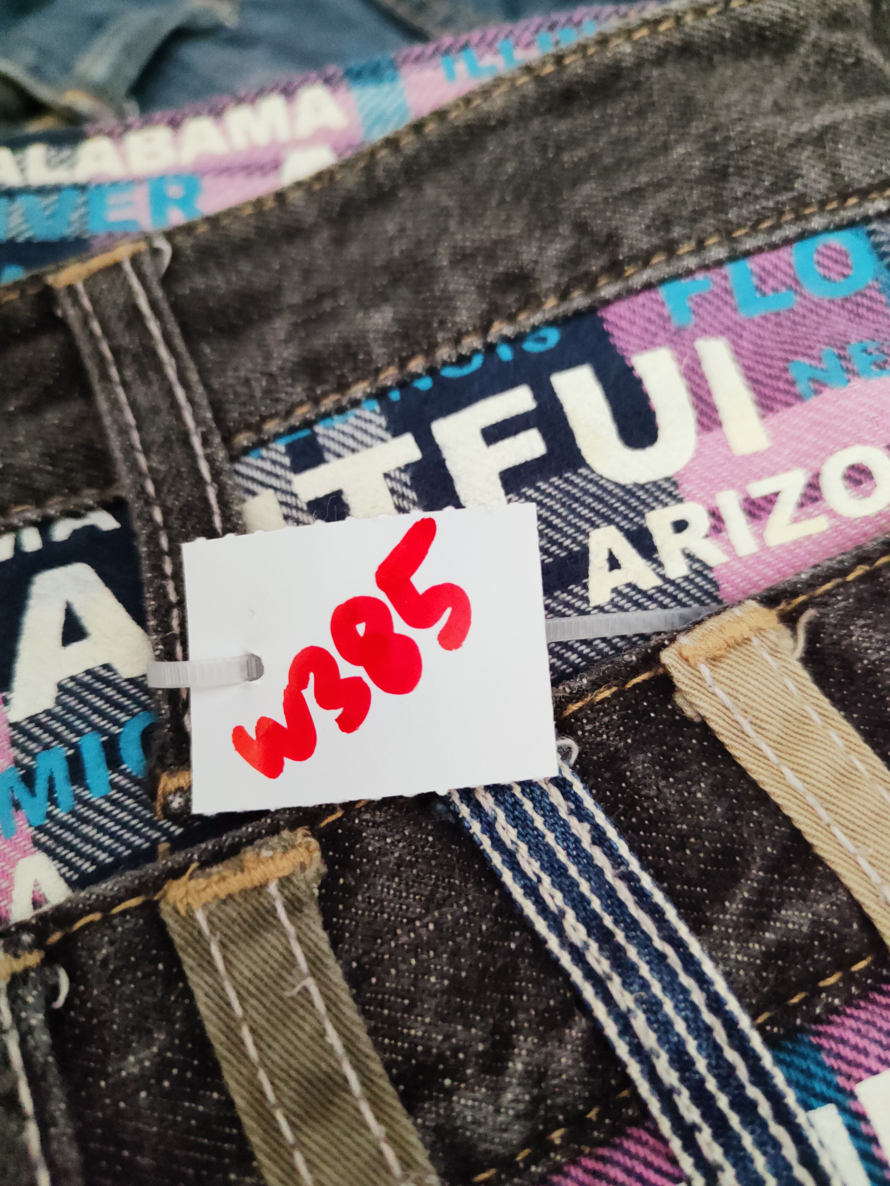 Japanese Brand Antfui Black double waist Faded Ripped denim #W385 Size US 30 / EU 46 - 17 Thumbnail