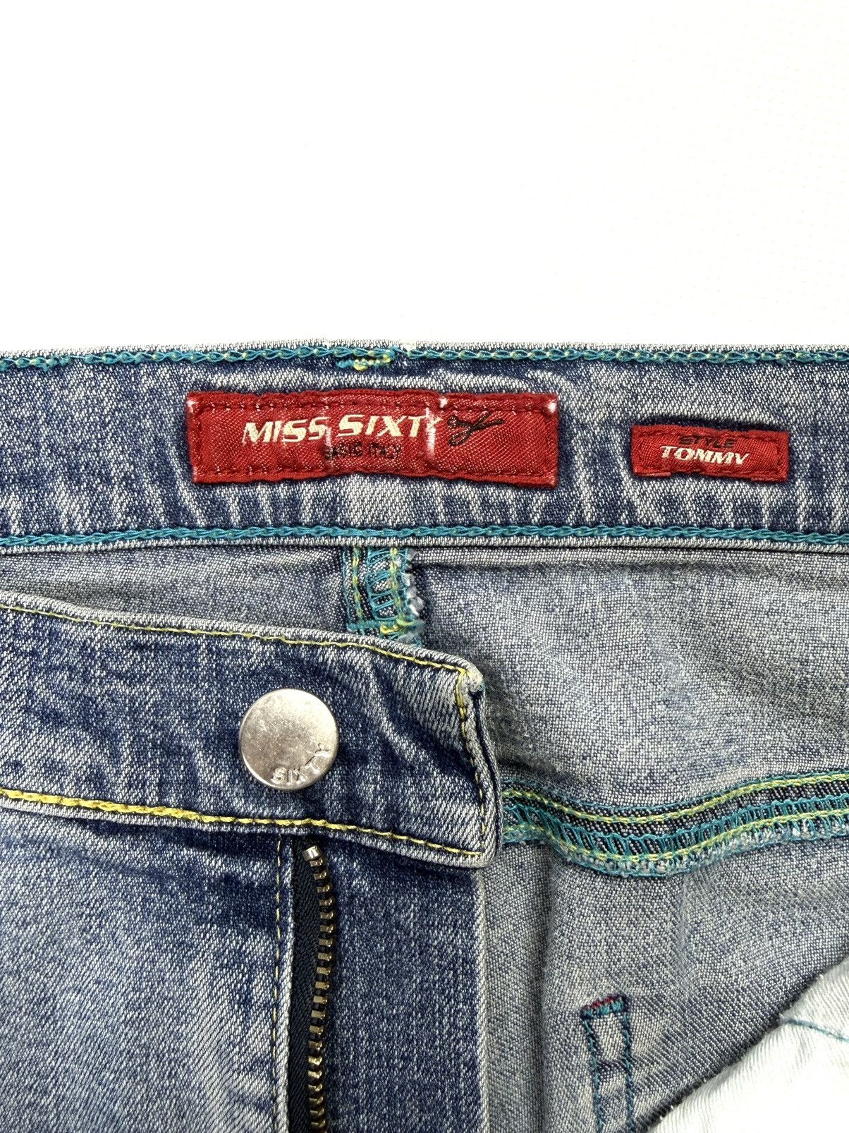 Miss Sixty Rare Miss Sixty Y2K Flared Jeans Blue Vintage 31 Faded Denim Size 31" - 13 Thumbnail