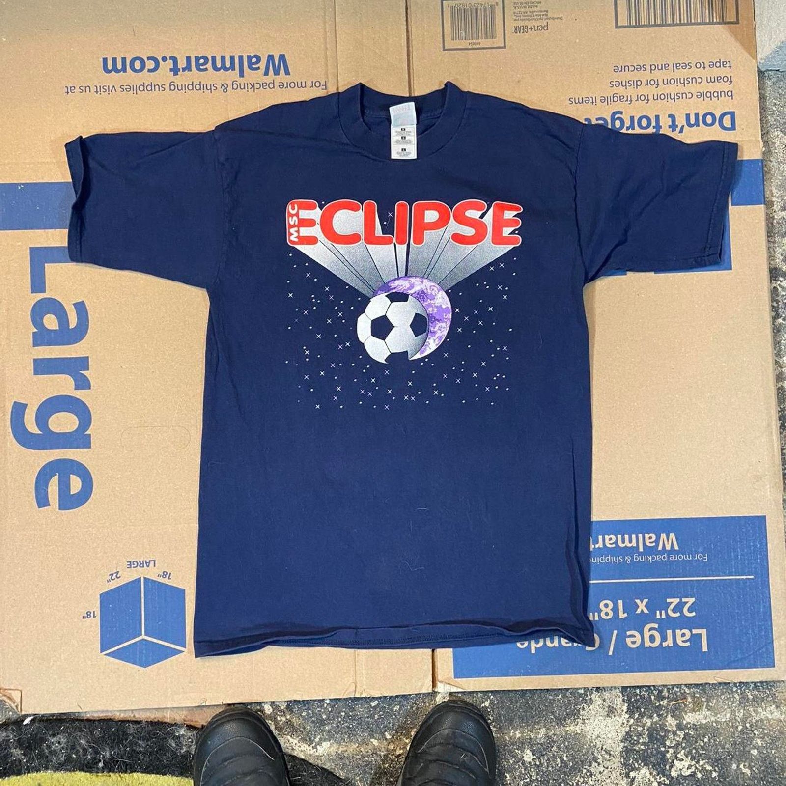 Hanes 90s msc eclipse soccer tee Size US L / EU 52-54 / 3 - 3 Thumbnail