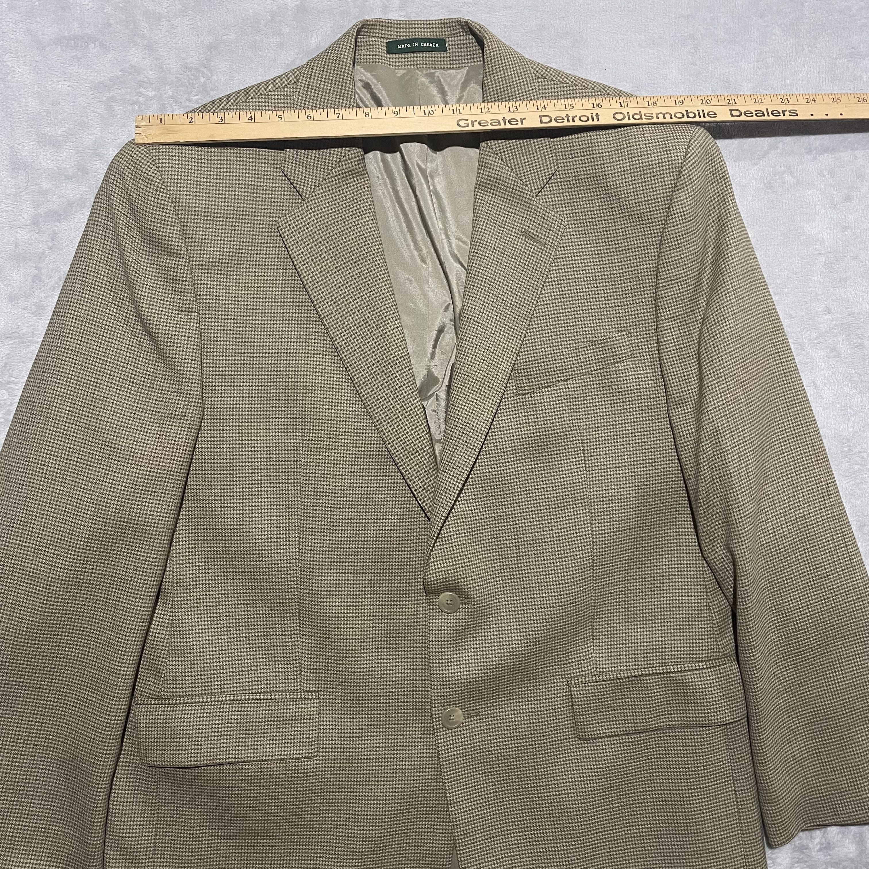 Lauren Ralph Lauren Lauren Ralph Lauren Wool Sport's Coat 44L Houndstooth Size 44L - 3 Thumbnail
